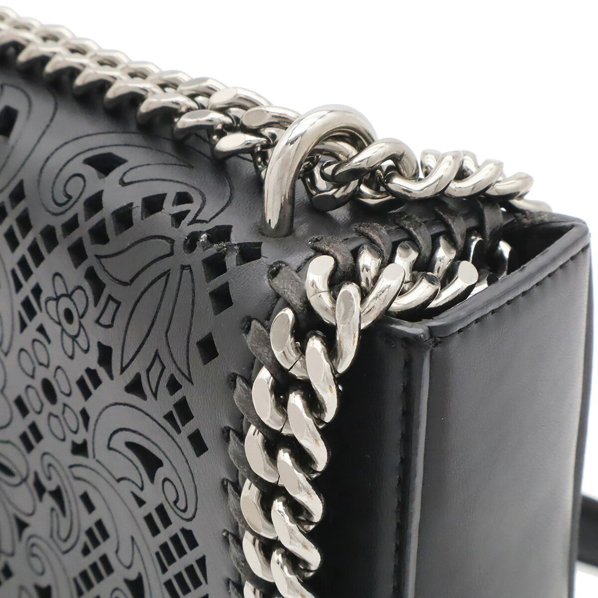 Stella Mccartney Black Leather Shoulder Bag (Pre-Owned)