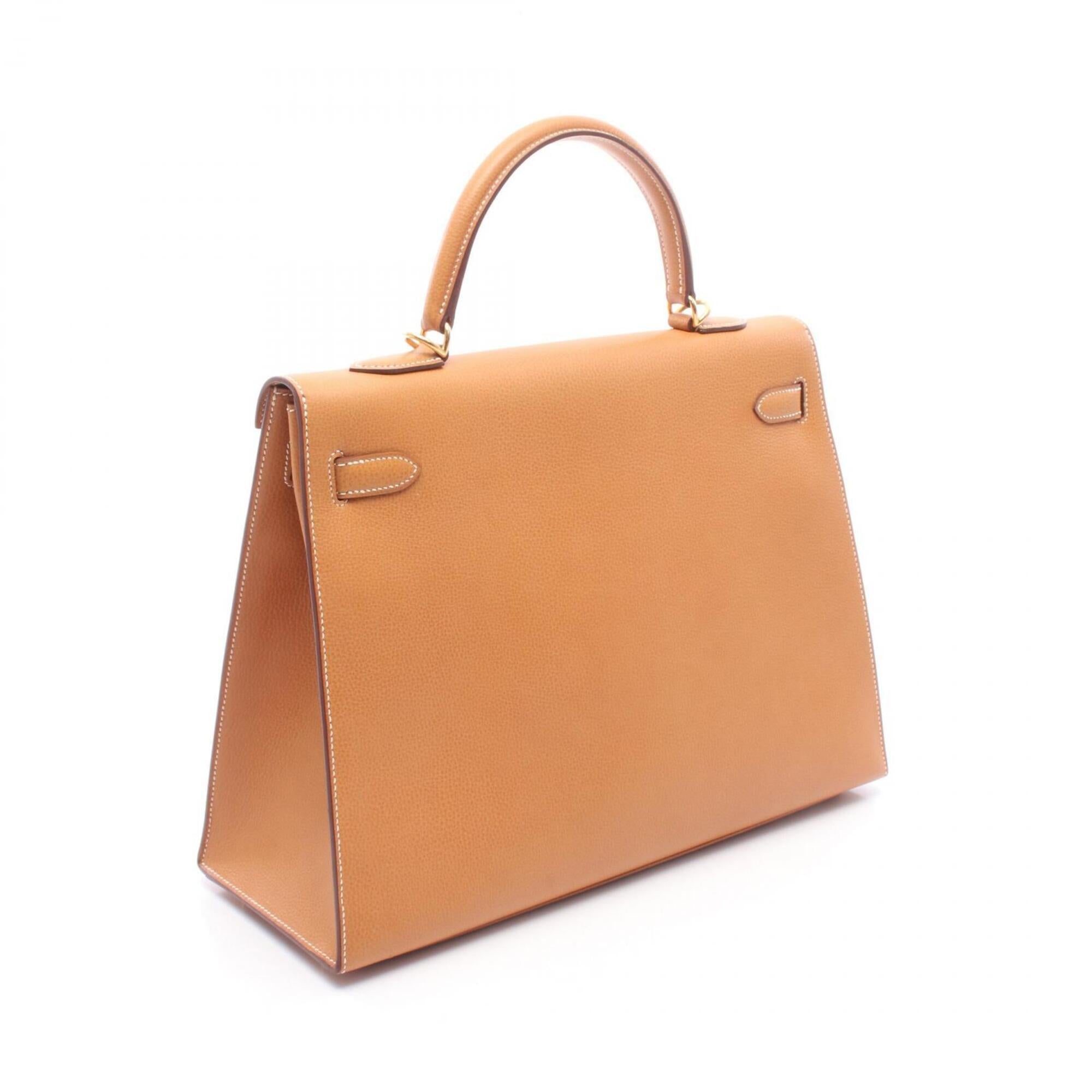 Hermes Brown Natural Leather Handbag (Pre-Owned)