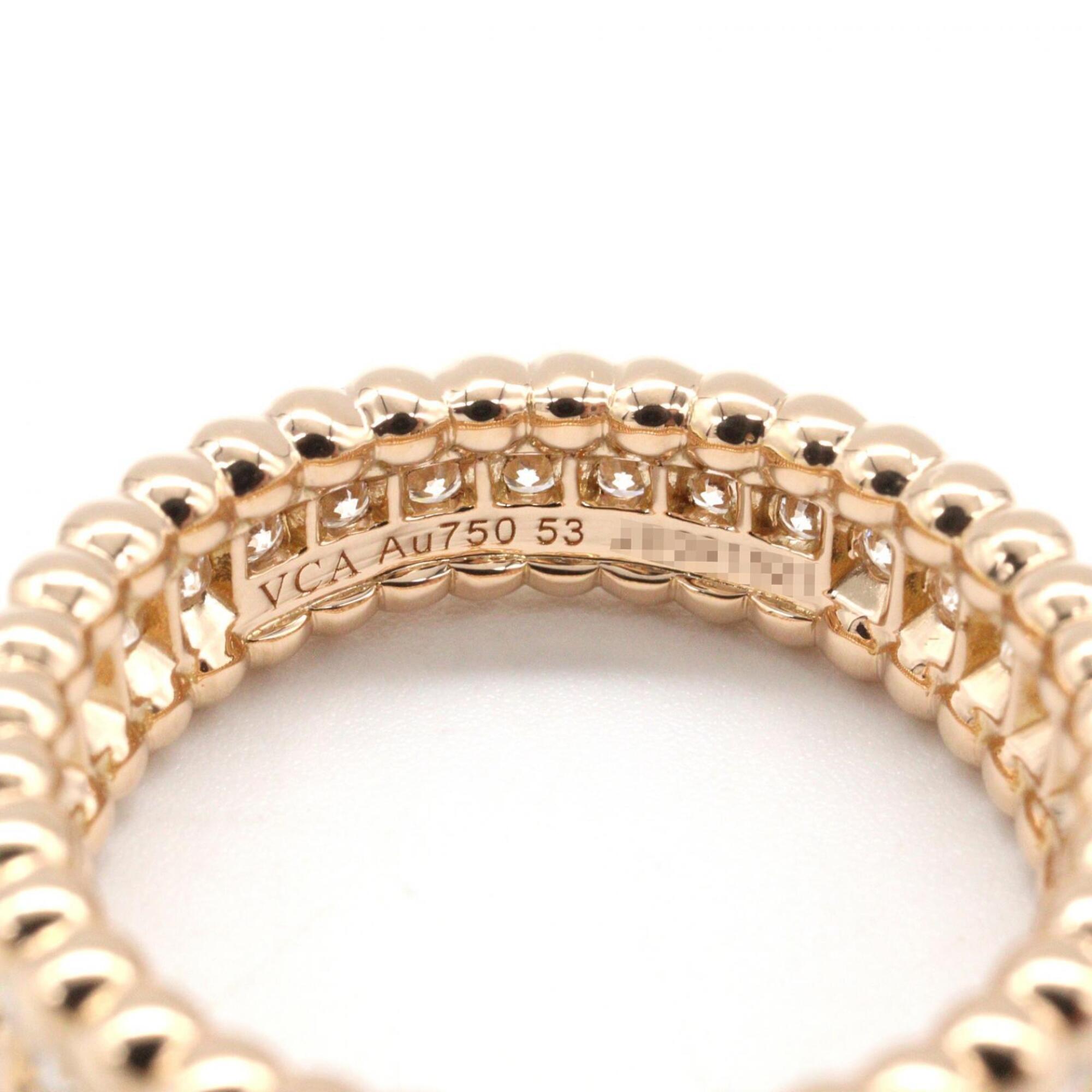 Van Cleef & Arpels Gold Clear Pink Gold (18K) Band Ring (Pre-Owned)