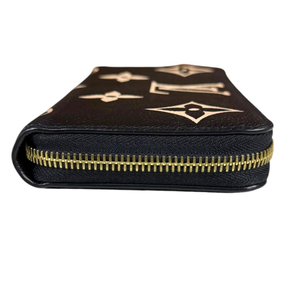 Louis Vuitton Beige Black Noir Monogram Empreinte Long Wallet (Bi-Fold) (Pre-Owned)