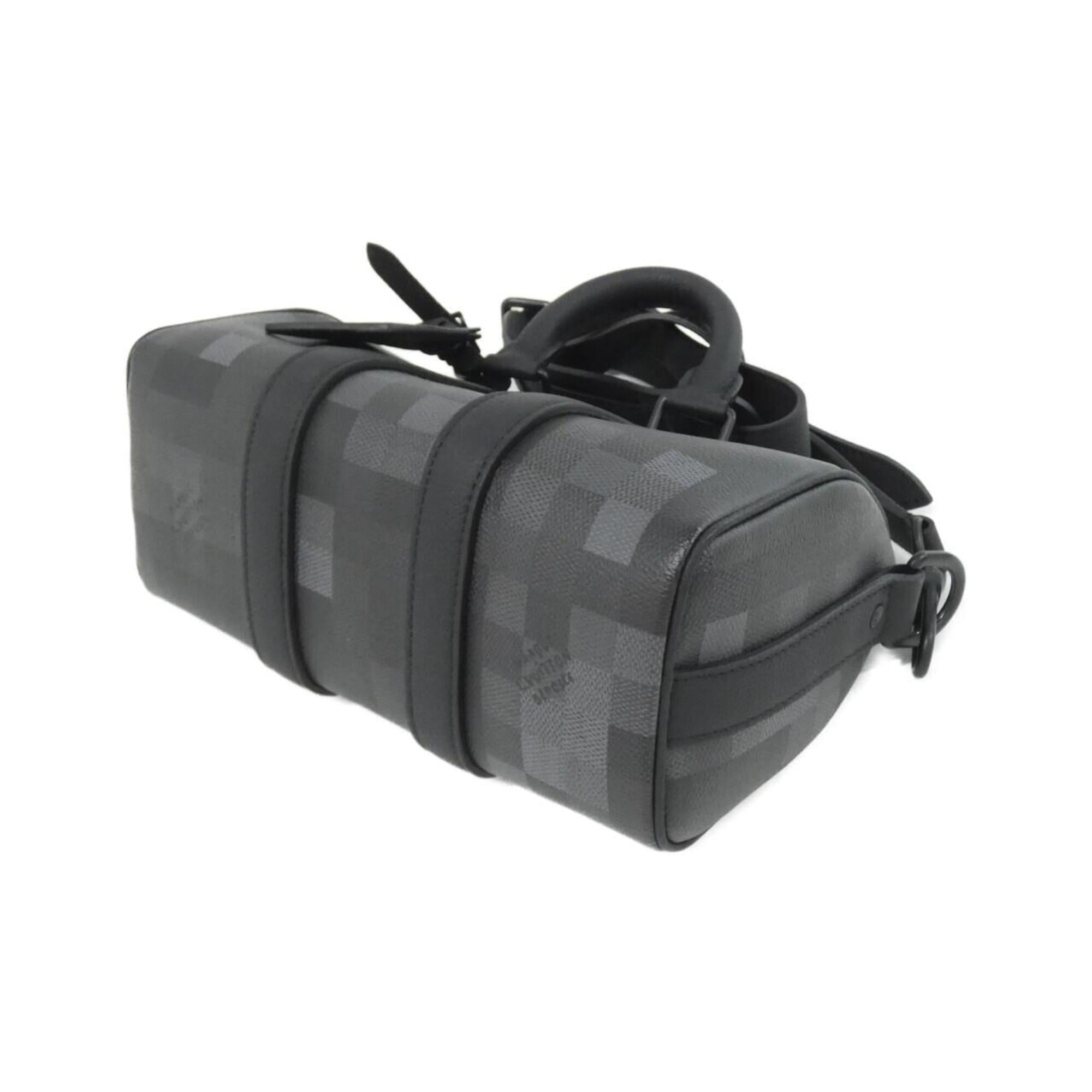 Louis Vuitton Black Coated Canvas Boston Bag (Pre-Owned)