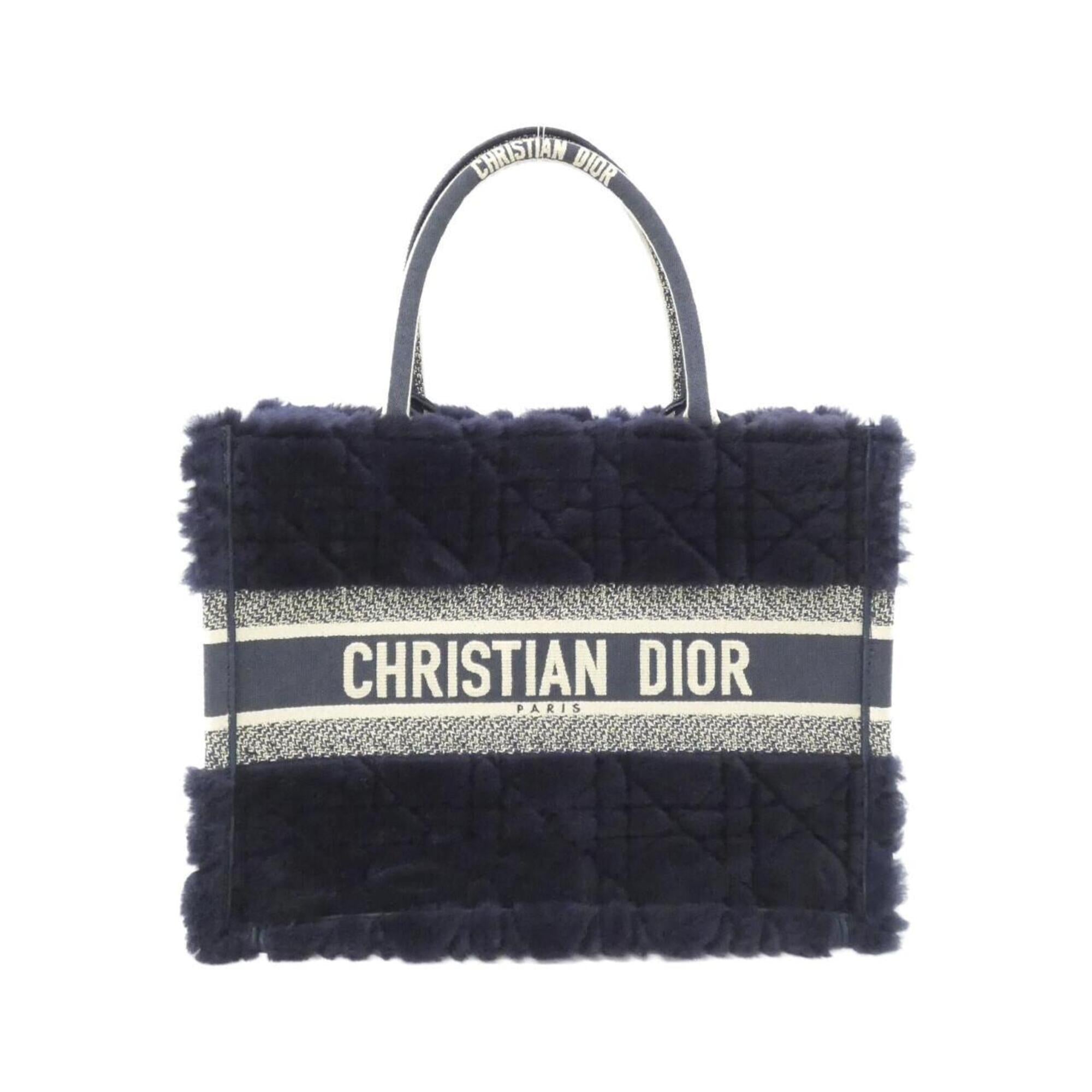 Christian Dior Blue Multi-Color Canvas Handbag (Pre-Owned)