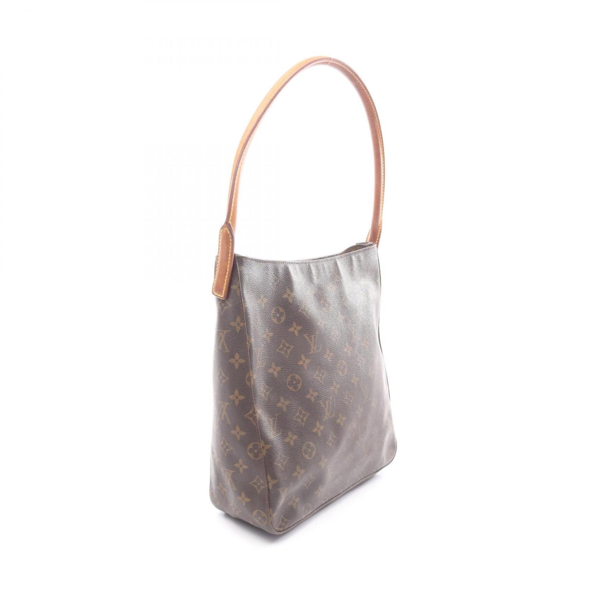 Louis Vuitton Brown Monogram Coated Canvas Leather Handbag Shoulder Bag (Pre-Owned)