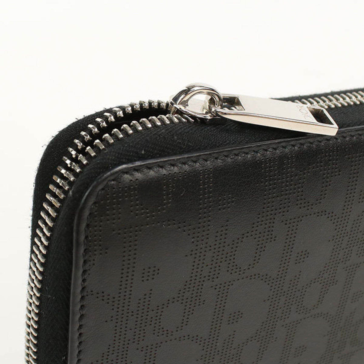 Christian Dior Black Leather Long Wallet (Bi-Fold) (Pre-Owned)