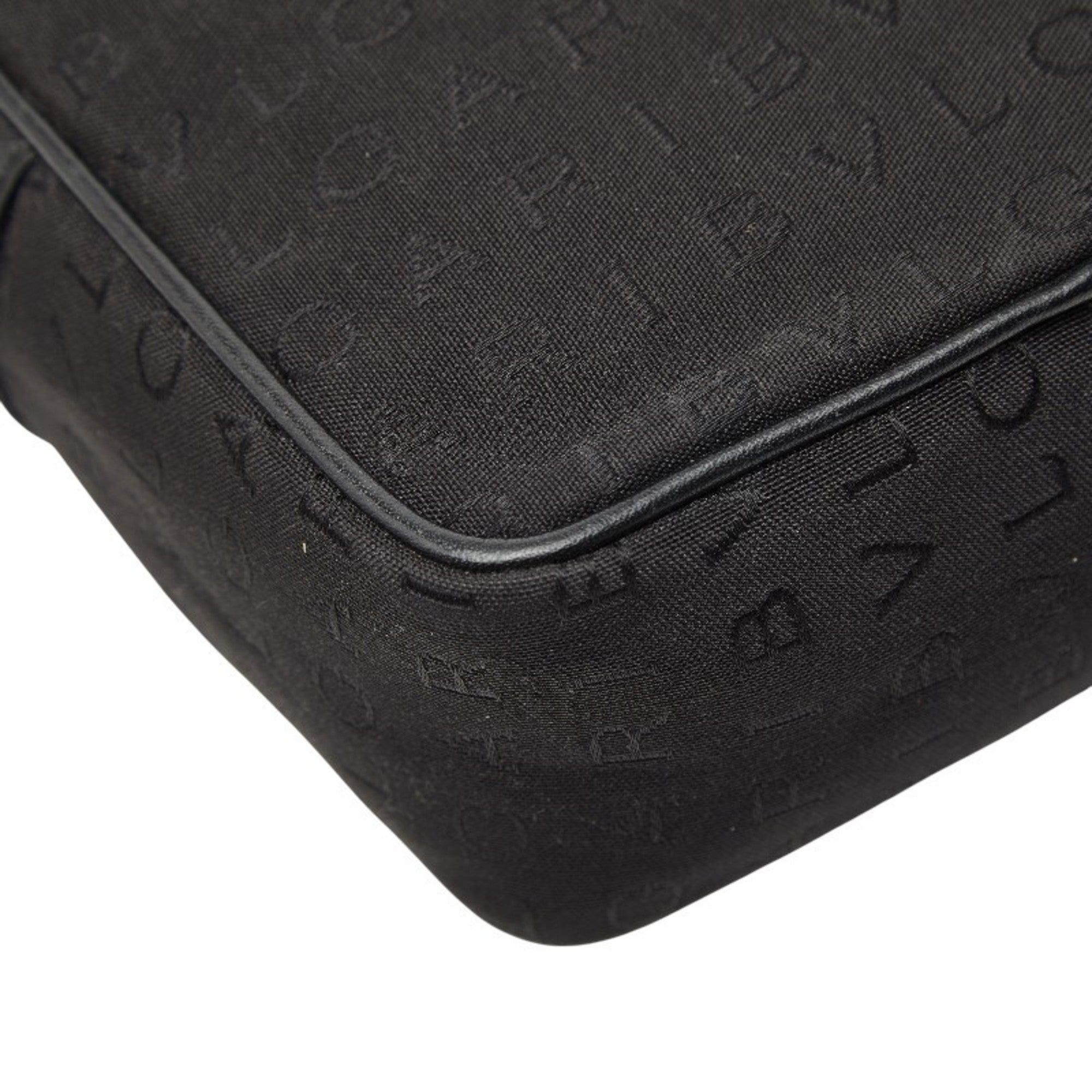 Bvlgari Black Canvas Leather Shoulder Bag (Pre-Owned)