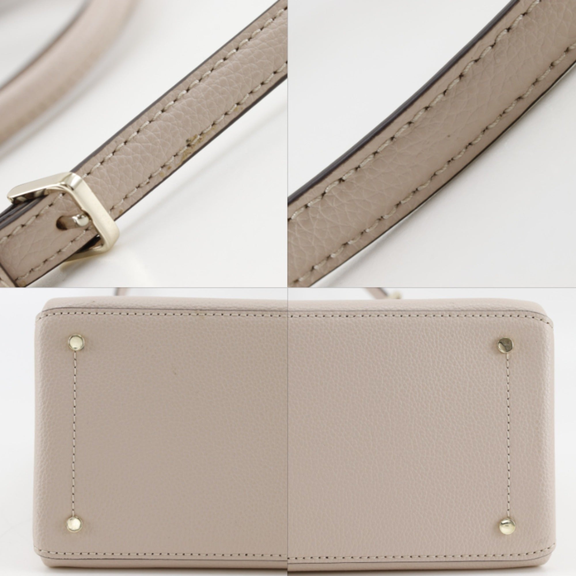 Kate Spade Beige Leather Tote Bag (Pre-Owned)