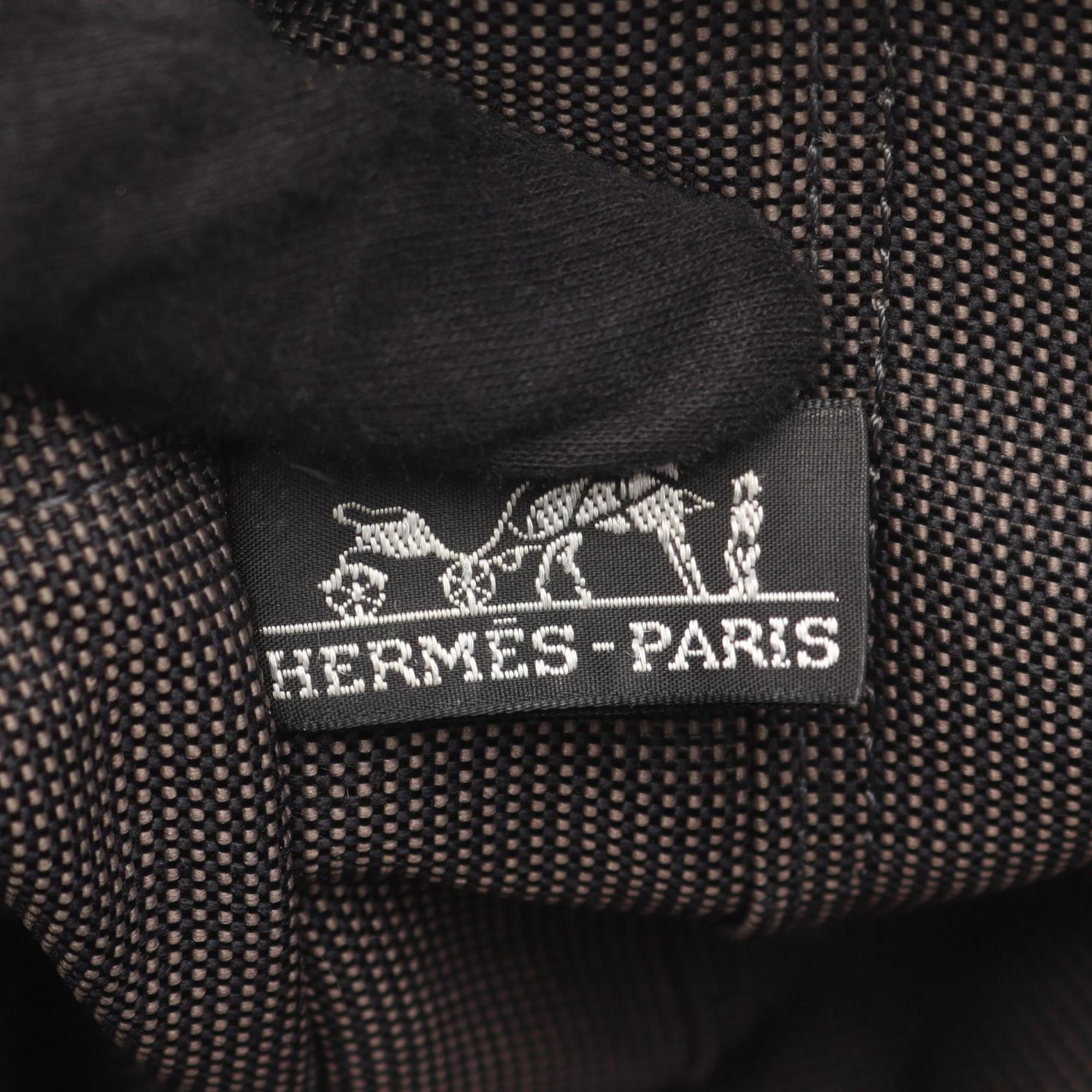 Hermes Gray Nylon Canvas Handbag Tote Bag (Pre-Owned)