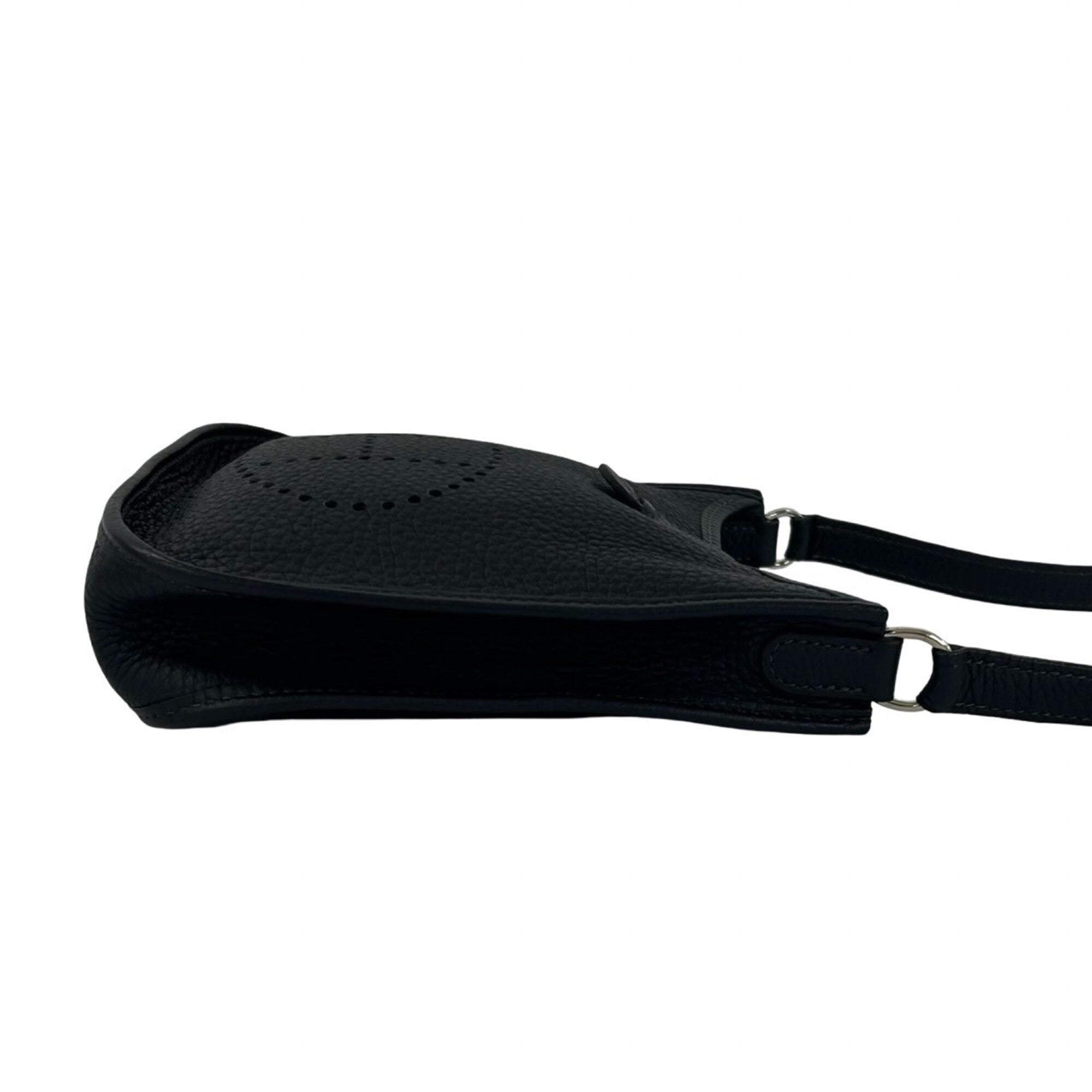 Hermes Navy Taurillon Clemence Leather Pochette Shoulder Bag (Pre-Owned)