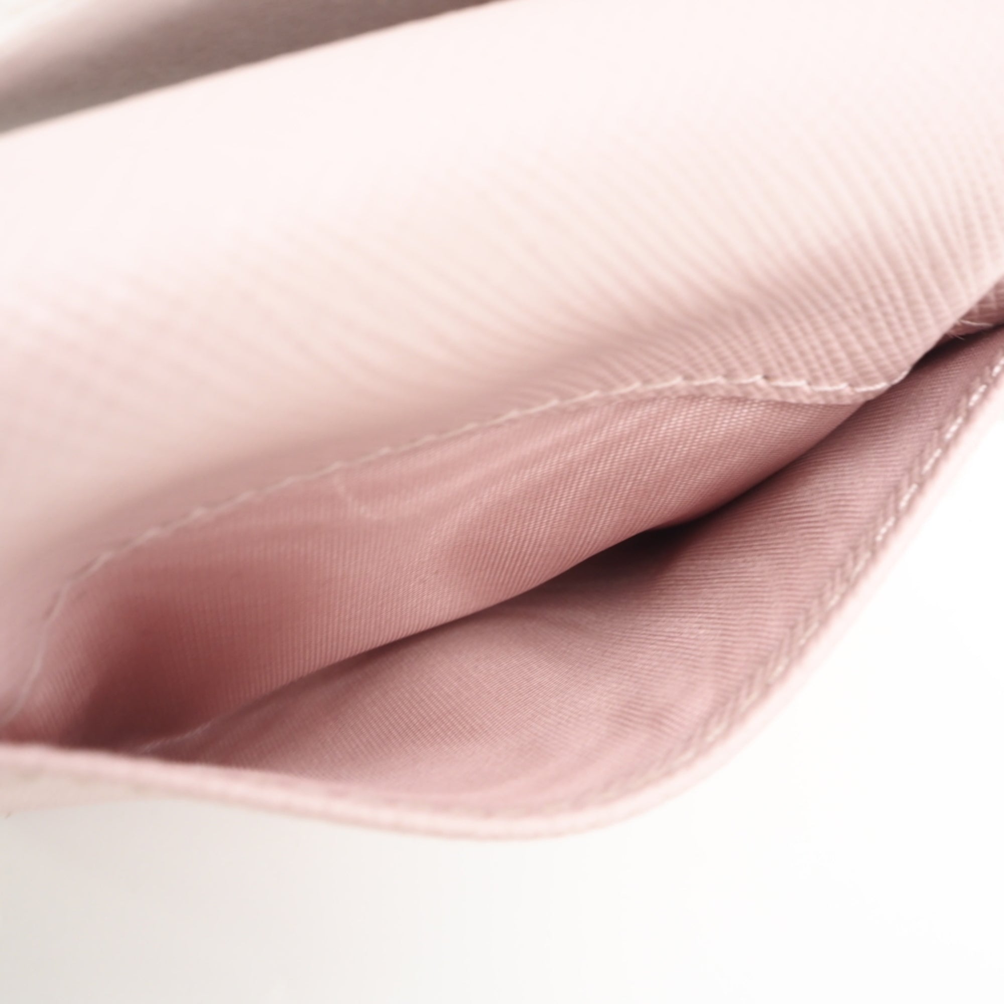 Prada Pink Saffiano Triangle Wallet (Tri-Fold) (Pre-Owned)