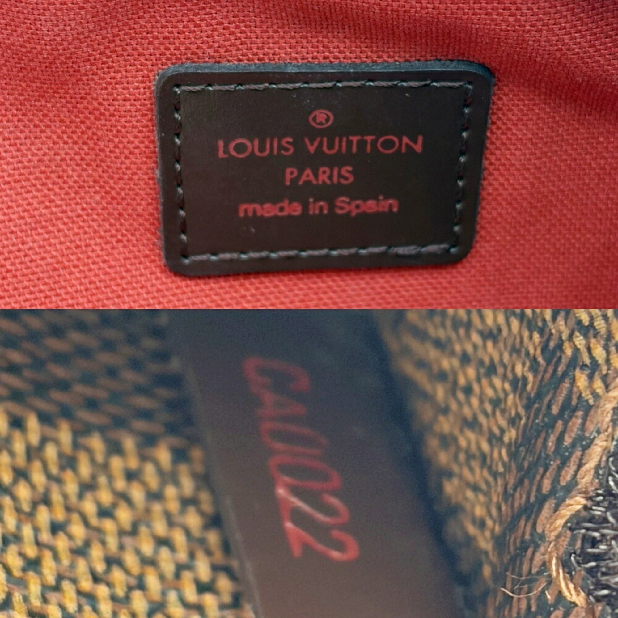 Louis Vuitton Damier Canvas Ebene Pvc Canvas Pouch Sling Bag (Pre-Owned)