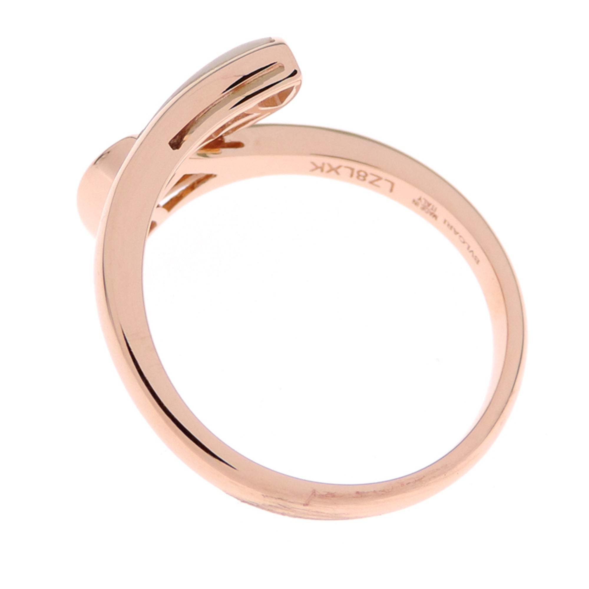 Bvlgari Pink White Pink Gold (18K) Band Ring (Pre-Owned)
