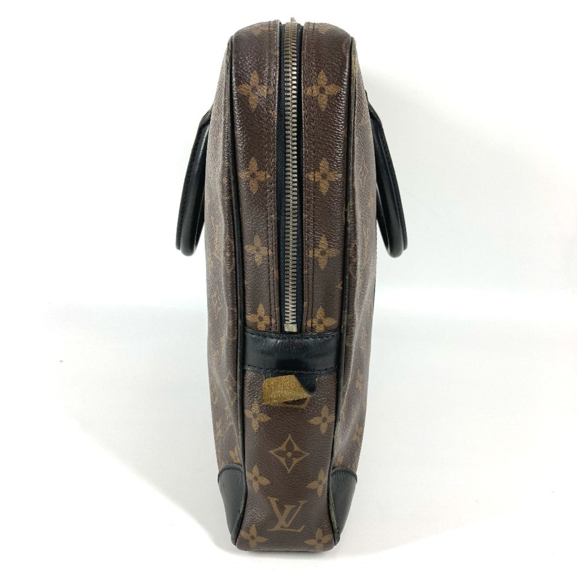 Louis Vuitton Black Brown Monogram Canvas Tote Bag (Pre-Owned)