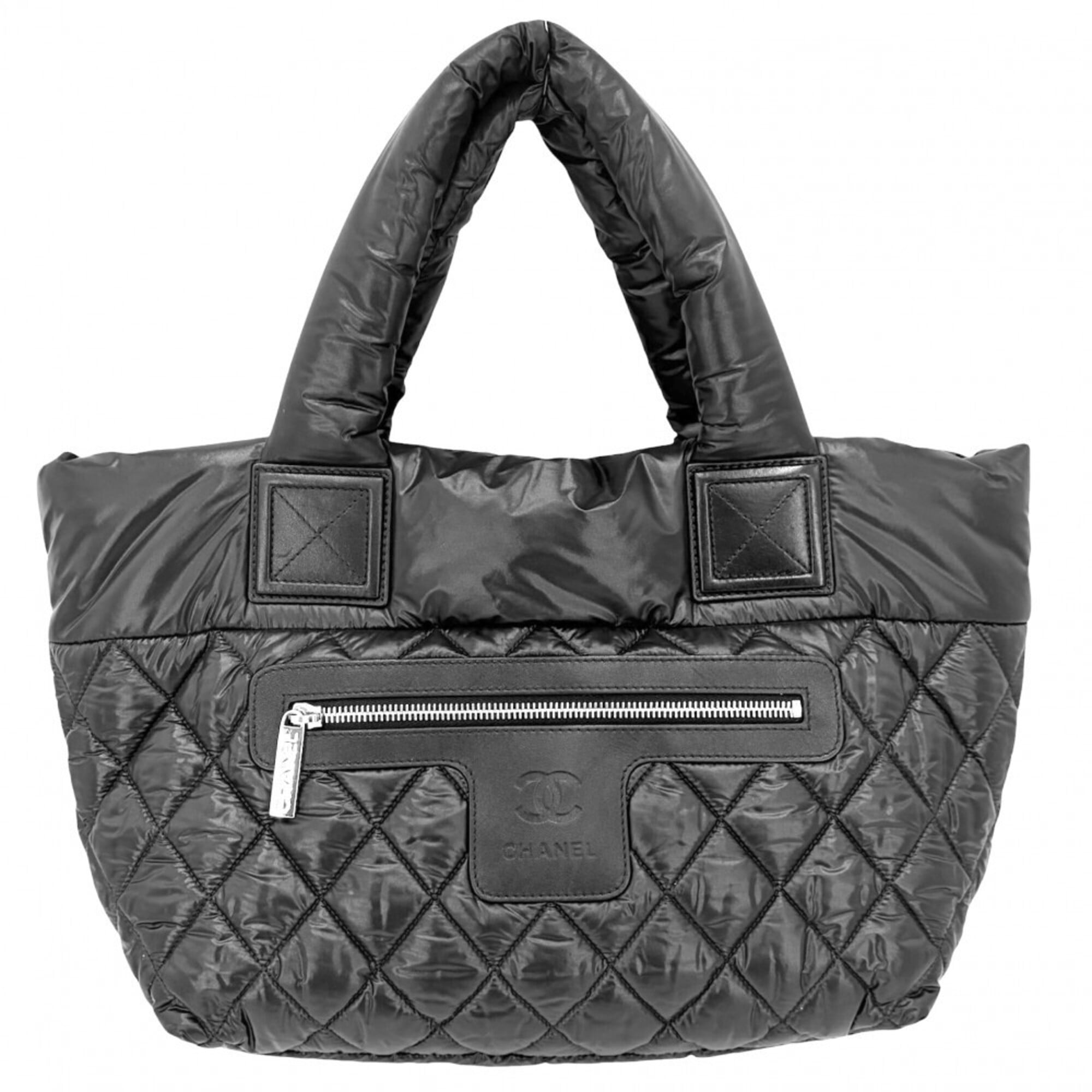 Chanel Black Bordeaux White Nylon Handbag Tote Bag (Pre-Owned)