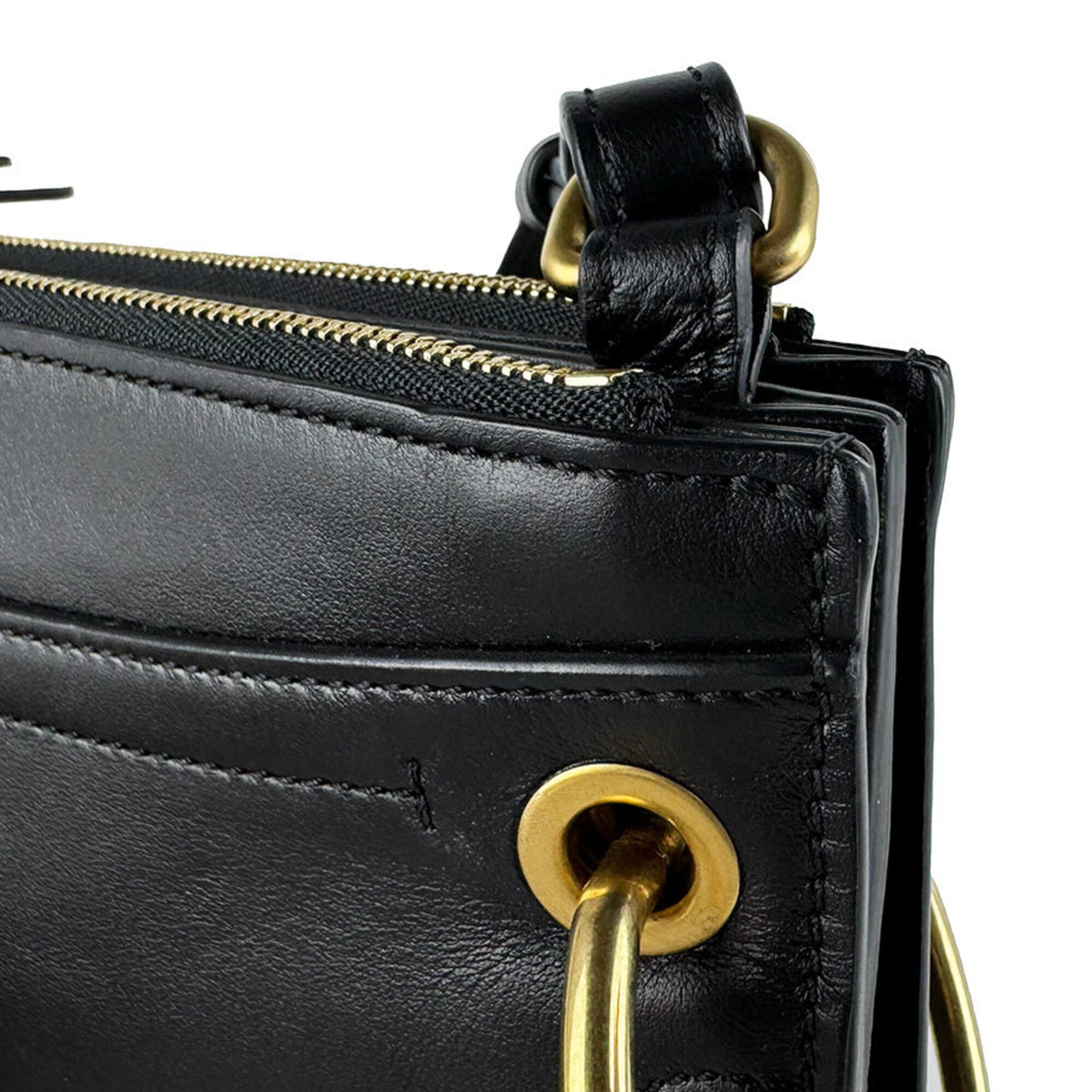 Chloé Black Leather Suede Shoulder Bag (Pre-Owned)