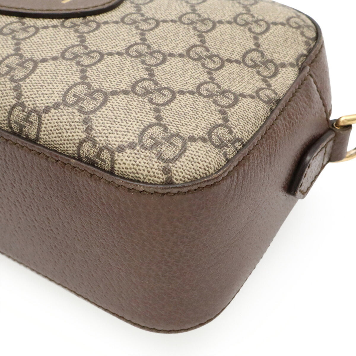 Gucci Beige Brown Green Red Color Yellow Gg Supreme Canvas Clutch Bag Handbag Shoulder Bag (Pre-Owned)