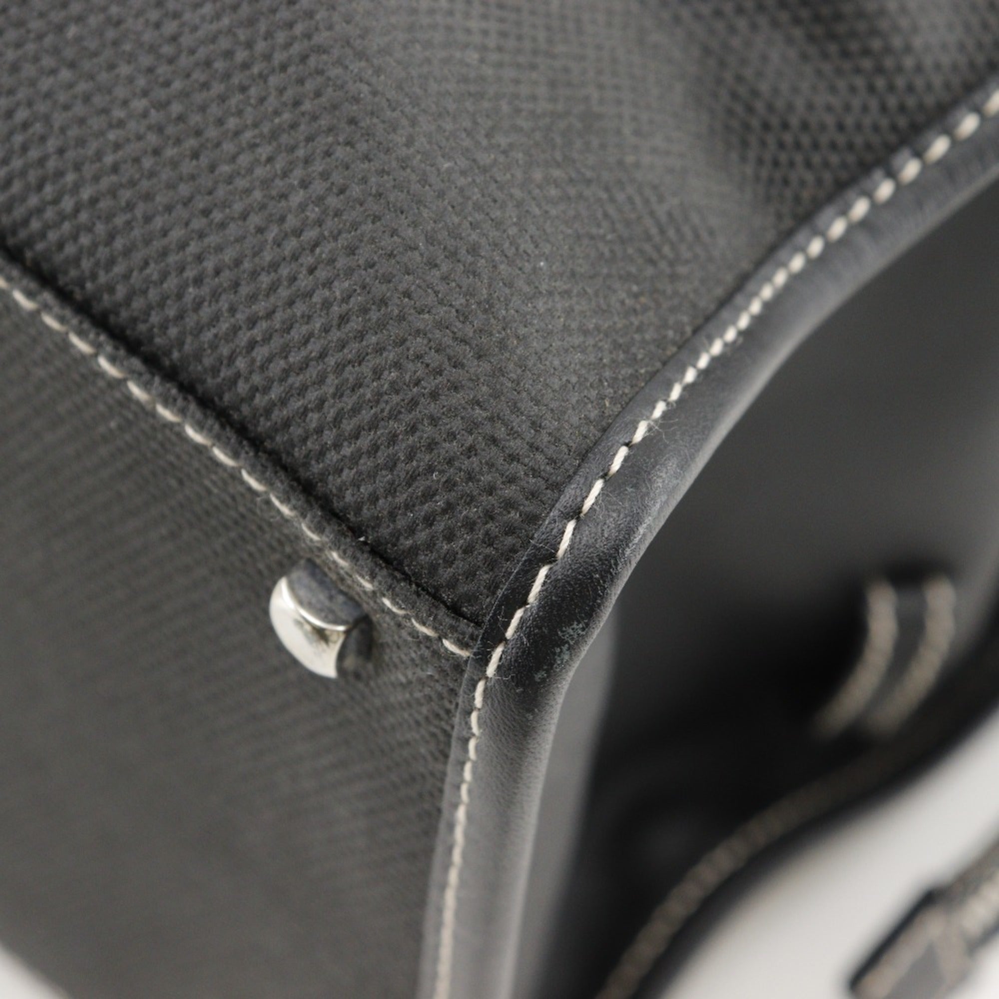 Salvatore Ferragamo Black Canvas Handbag (Pre-Owned)