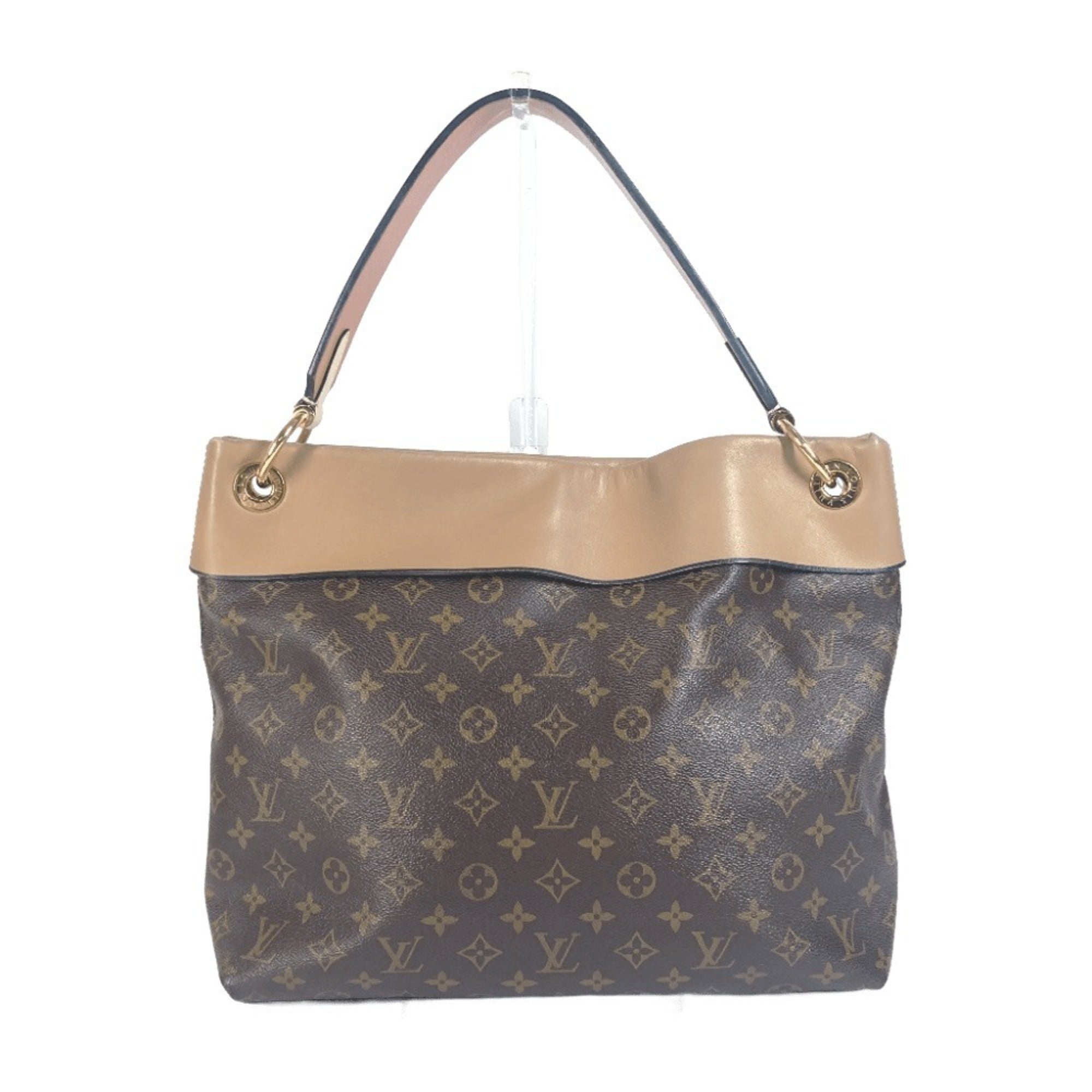 Louis Vuitton Beige Brown Monogram Monogram Shoulder Bag Tote Bag (Pre-Owned)