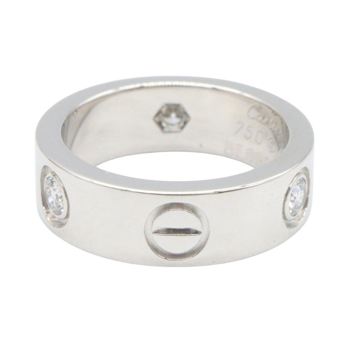 Cartier Silver Clear White Gold (18K) Band Ring (Pre-Owned)