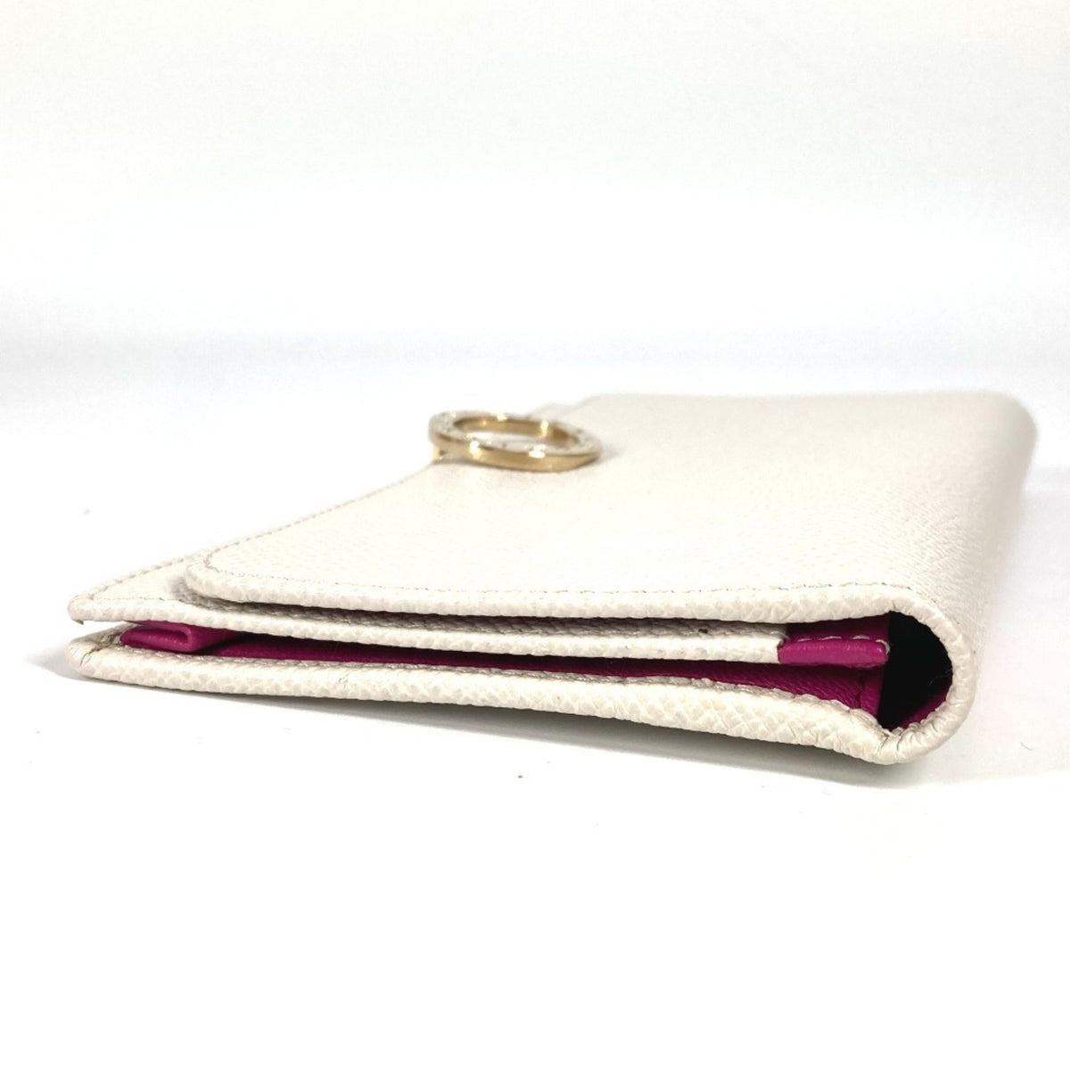 Bvlgari White Leather Wallet (Bi-Fold) (Pre-Owned)