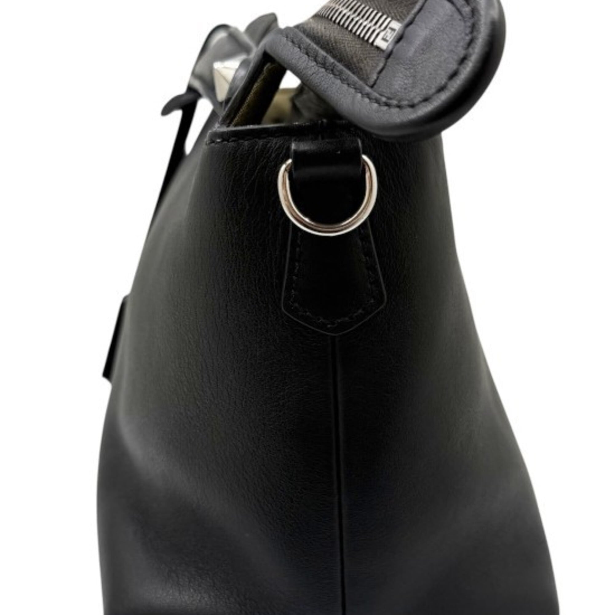 Fendi By The Way Black Leather Shoulder Bag (Pre-Owned)