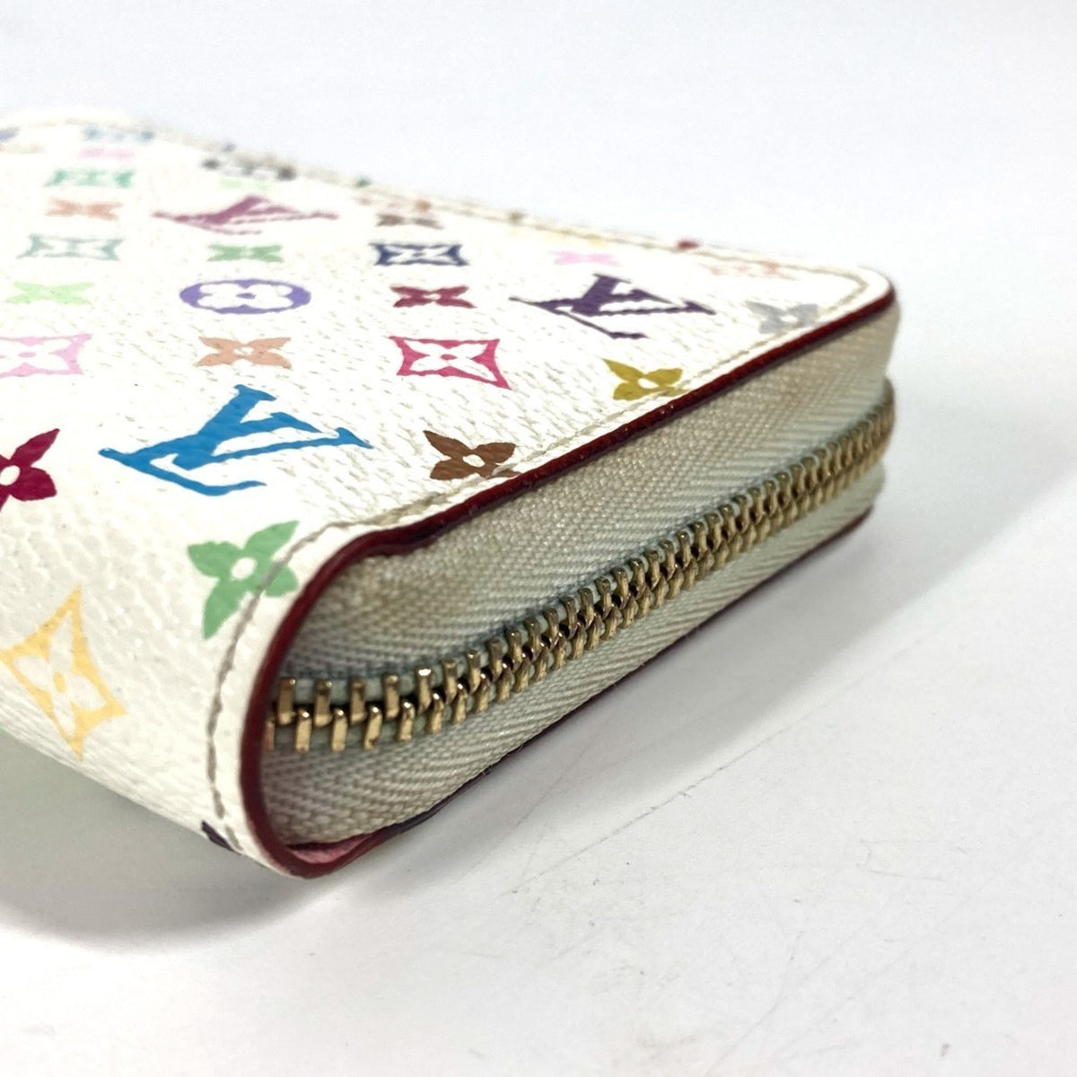 Louis Vuitton Monogram Multicolore Litchi White Monogram Multicolore Coin Purse/Coin Case (Pre-Owned)