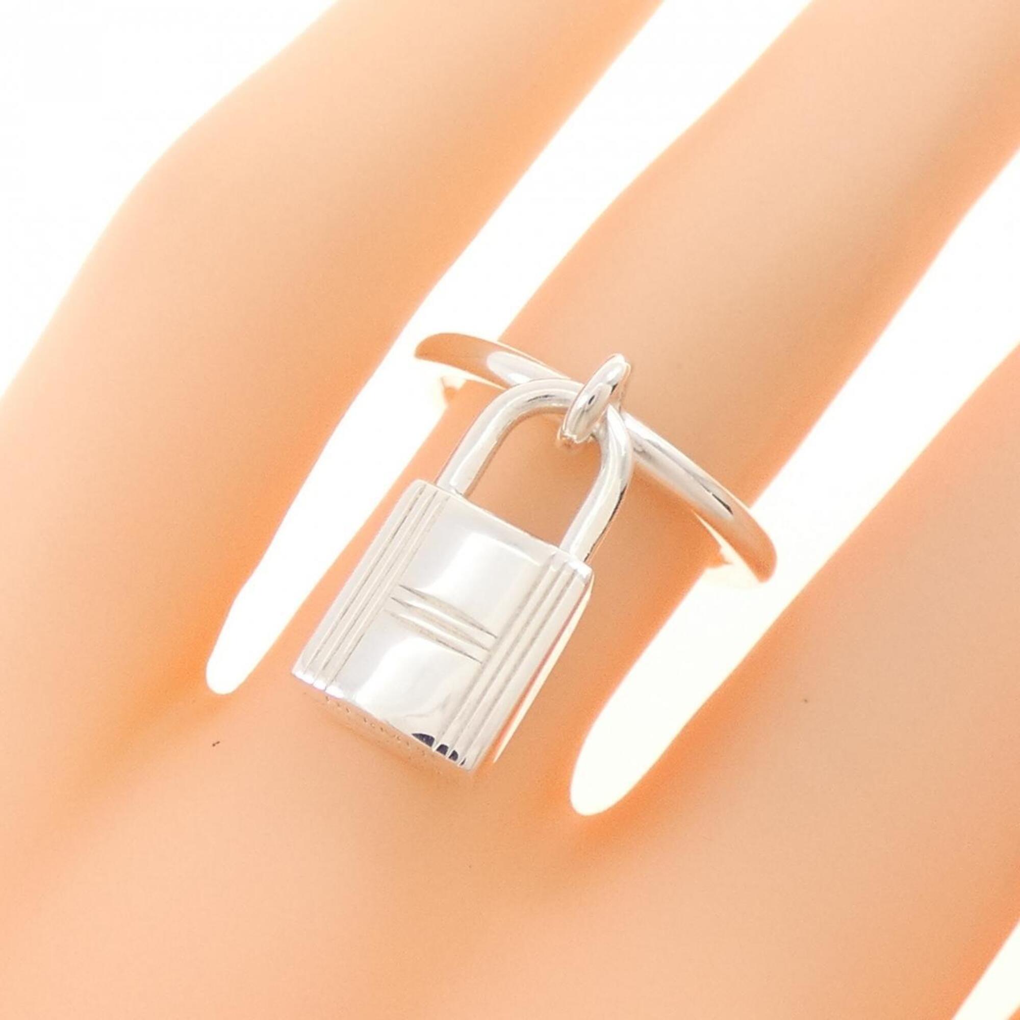 Hermes Silver 925 Band Ring (Pre-Owned)