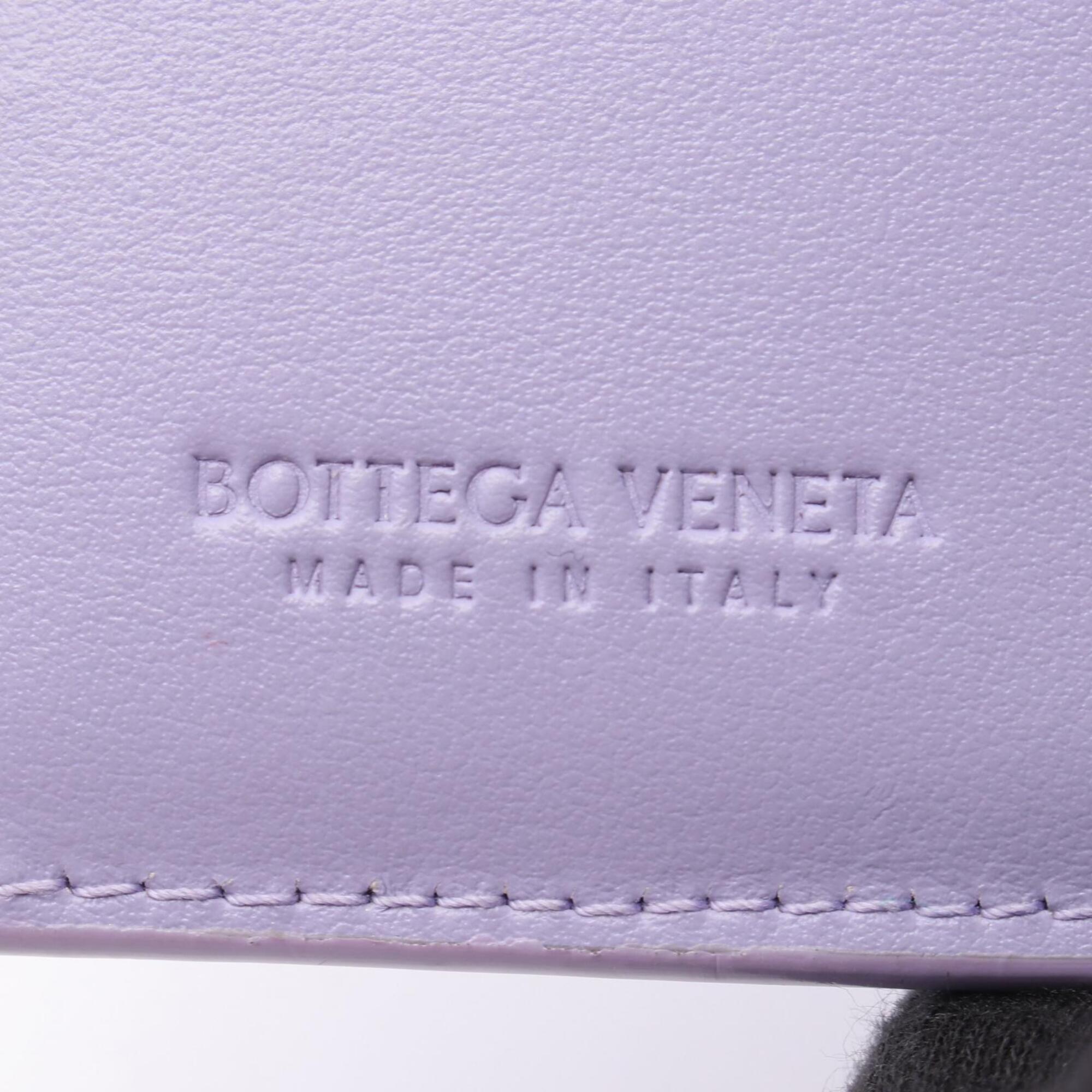 Bottega Veneta Purple Leather Wallet (Bi-Fold) (Pre-Owned)