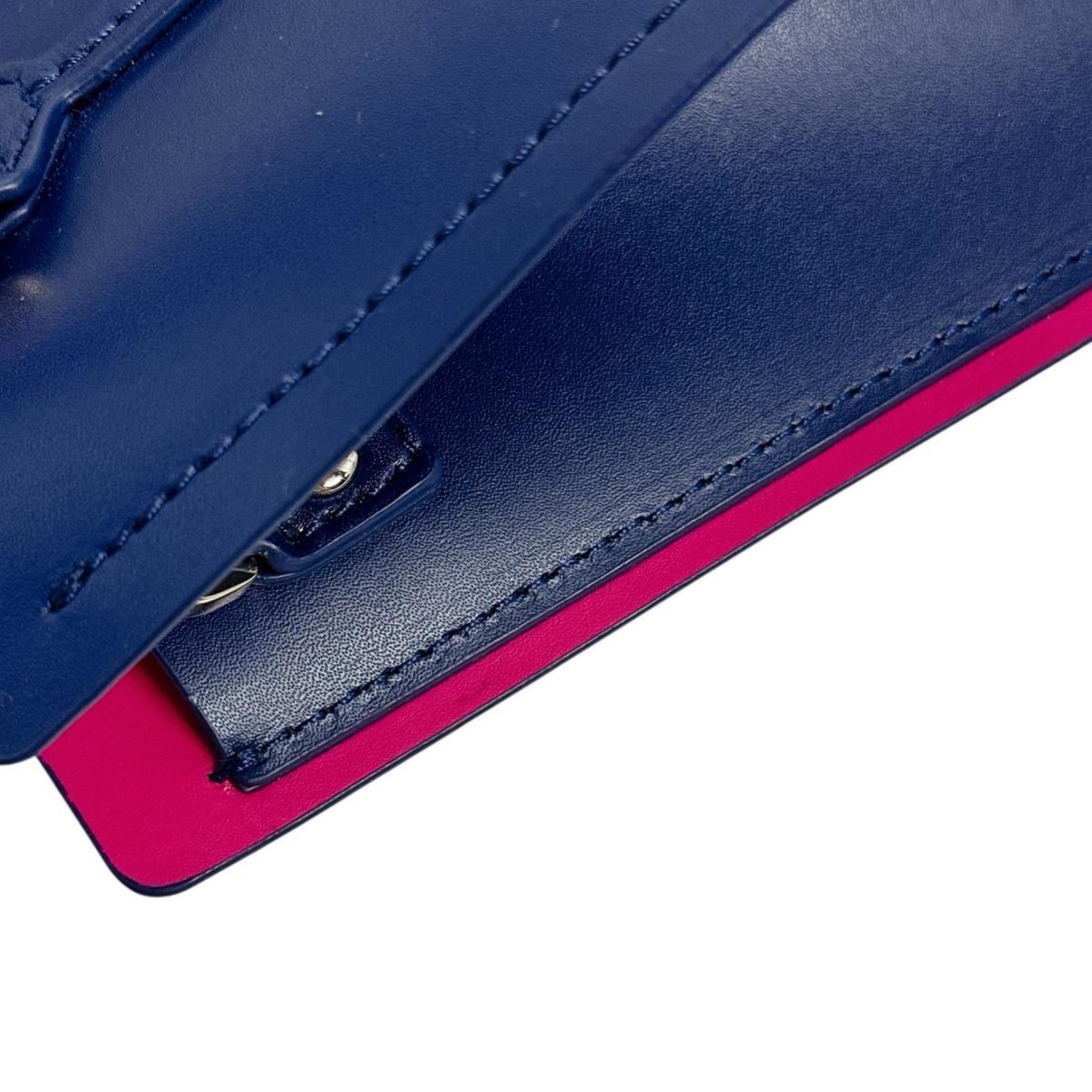 Kate Spade Blue Pink Leather Handbag (Pre-Owned)