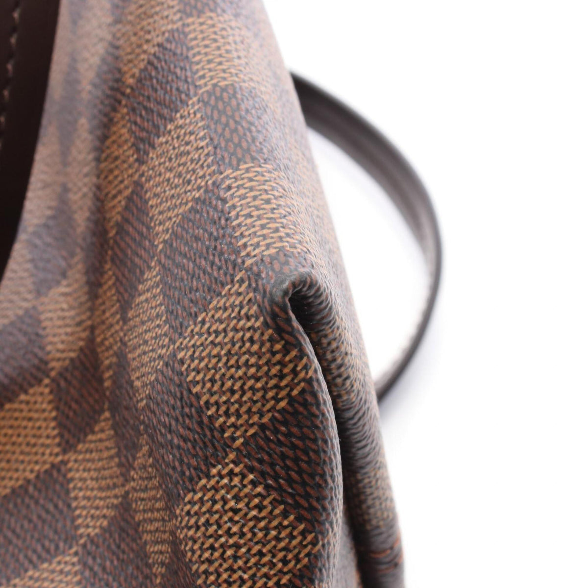 Louis Vuitton Damier Brown Ebene Coated Canvas Leather Handbag Tote Bag (Pre-Owned)