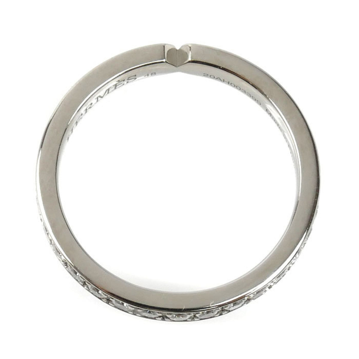Hermes Platinum 950 Band Ring (Pre-Owned)