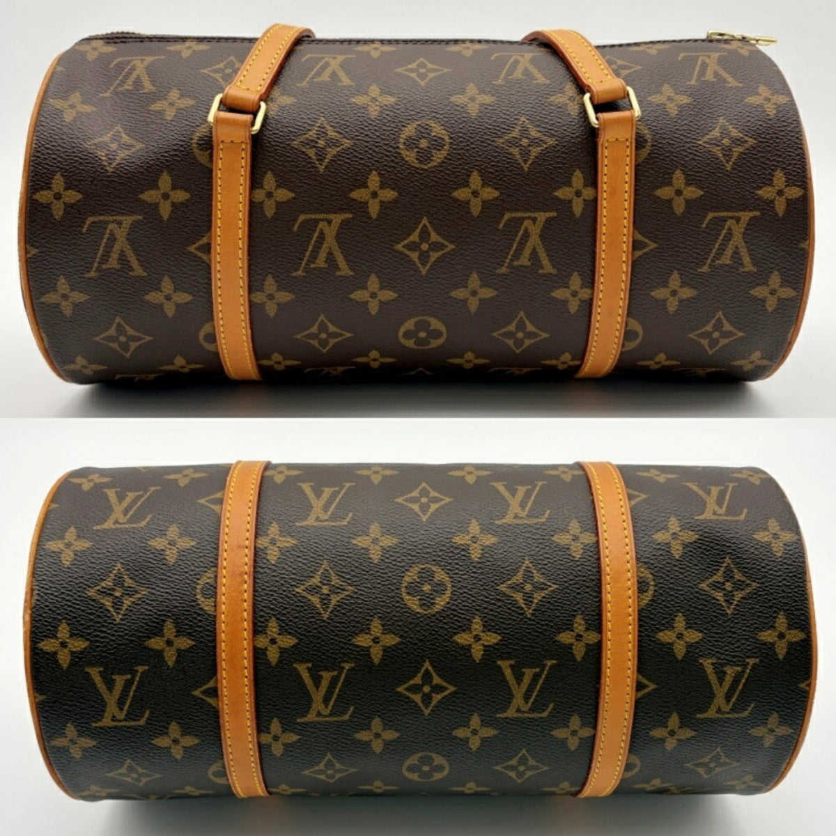 Louis Vuitton Monogram Brown Monogram Leather Boston Bag Tote Bag (Pre-Owned)