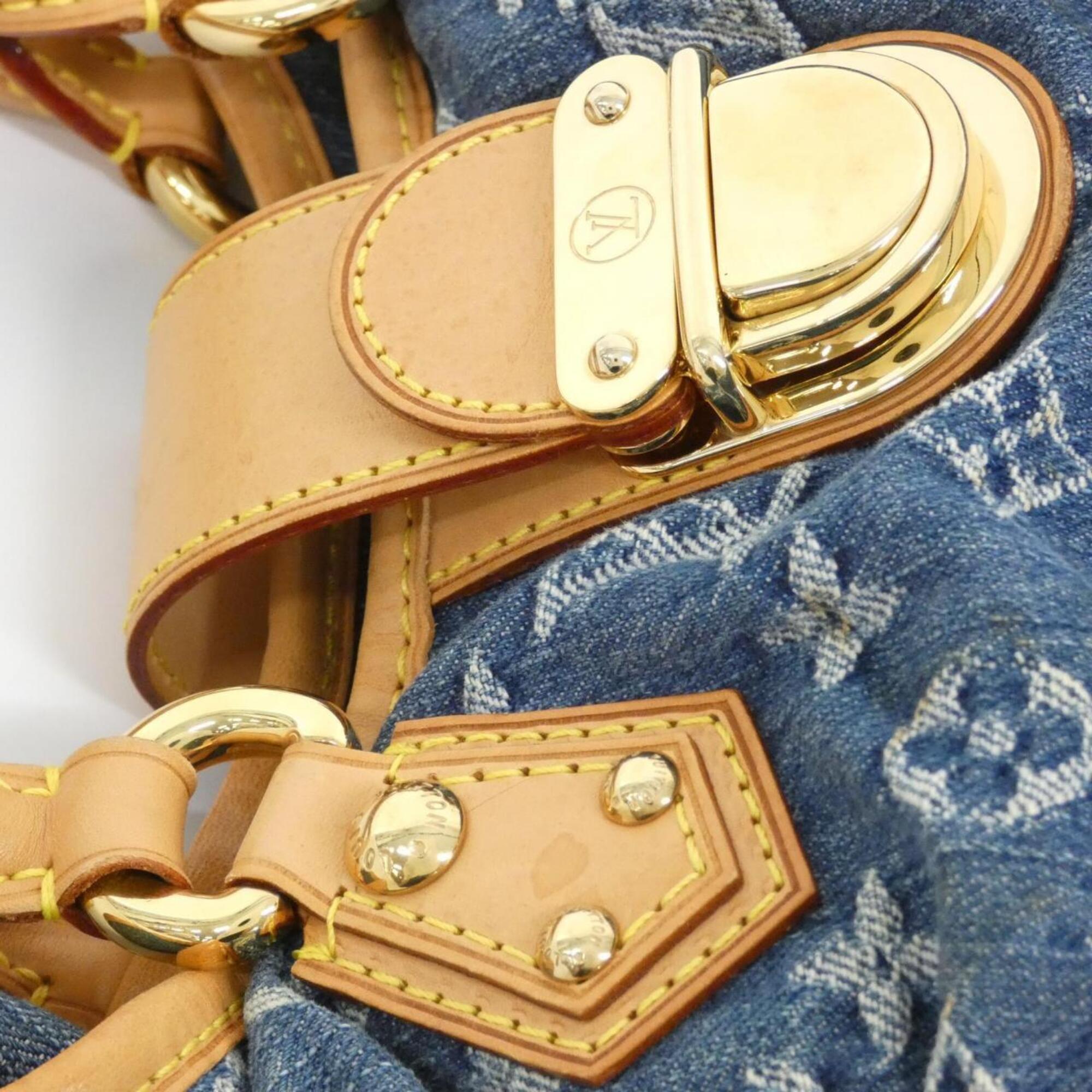 Louis Vuitton Blue Monogram Denim Handbag (Pre-Owned)
