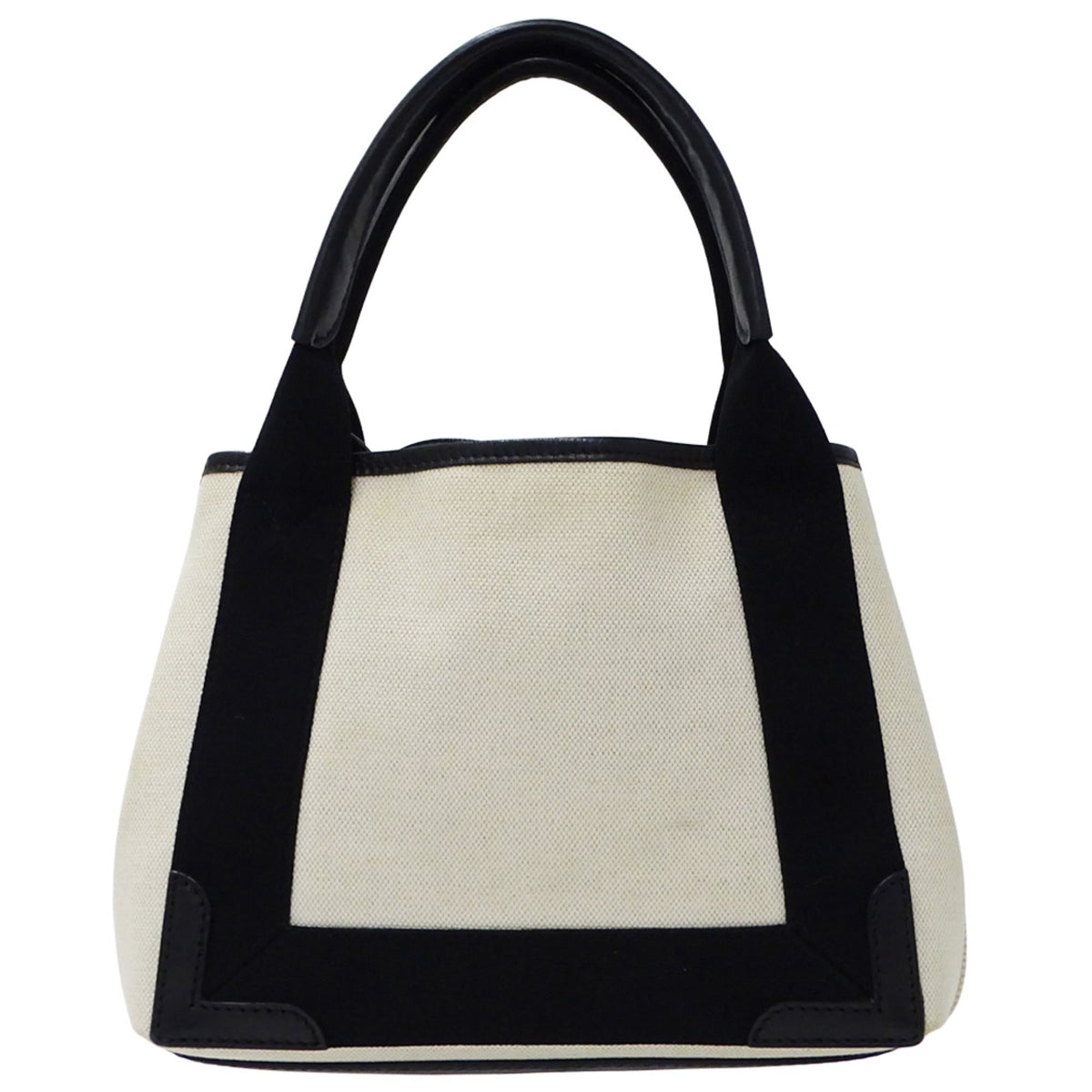 Balenciaga Black White Yellow Canvas Handbag Pouch (Pre-Owned)