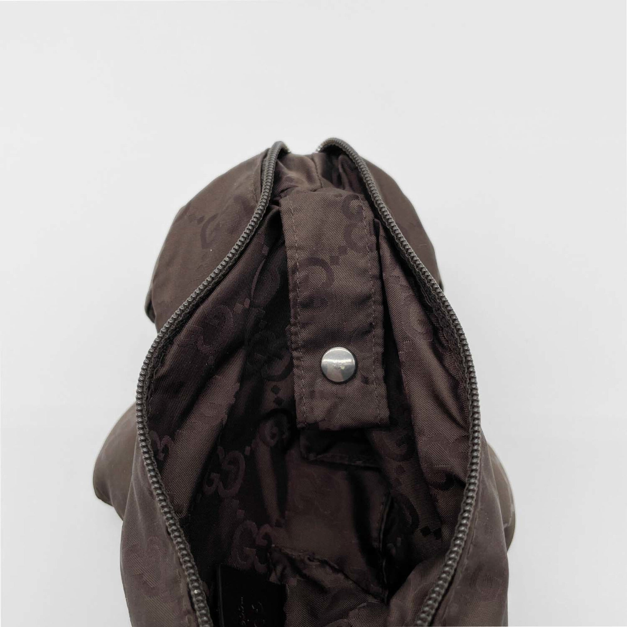 Gucci Brown Nylon Pouch (Pre-Owned)