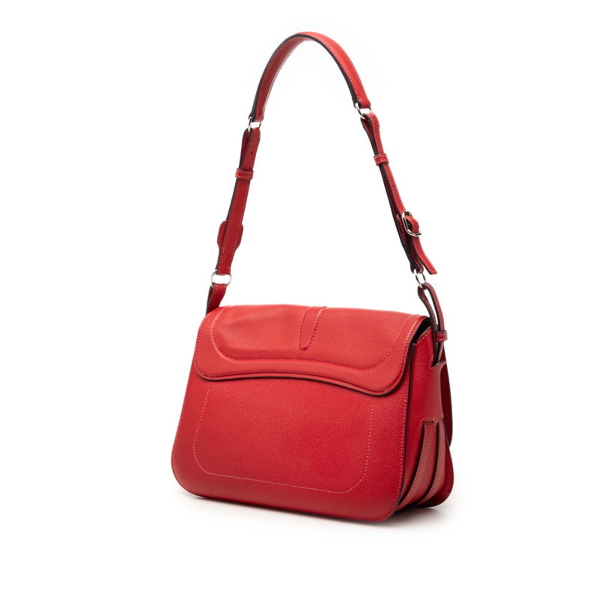 Hermes Red Color Swift Leather Epsom Leather Shoulder Bag (Pre-Owned)