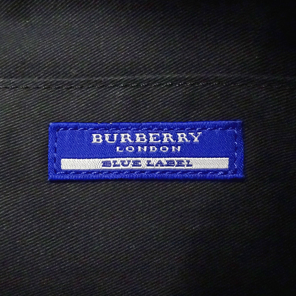 Burberry Blue Label Black Blue Canvas Handbag Shoulder Bag (Pre-Owned)
