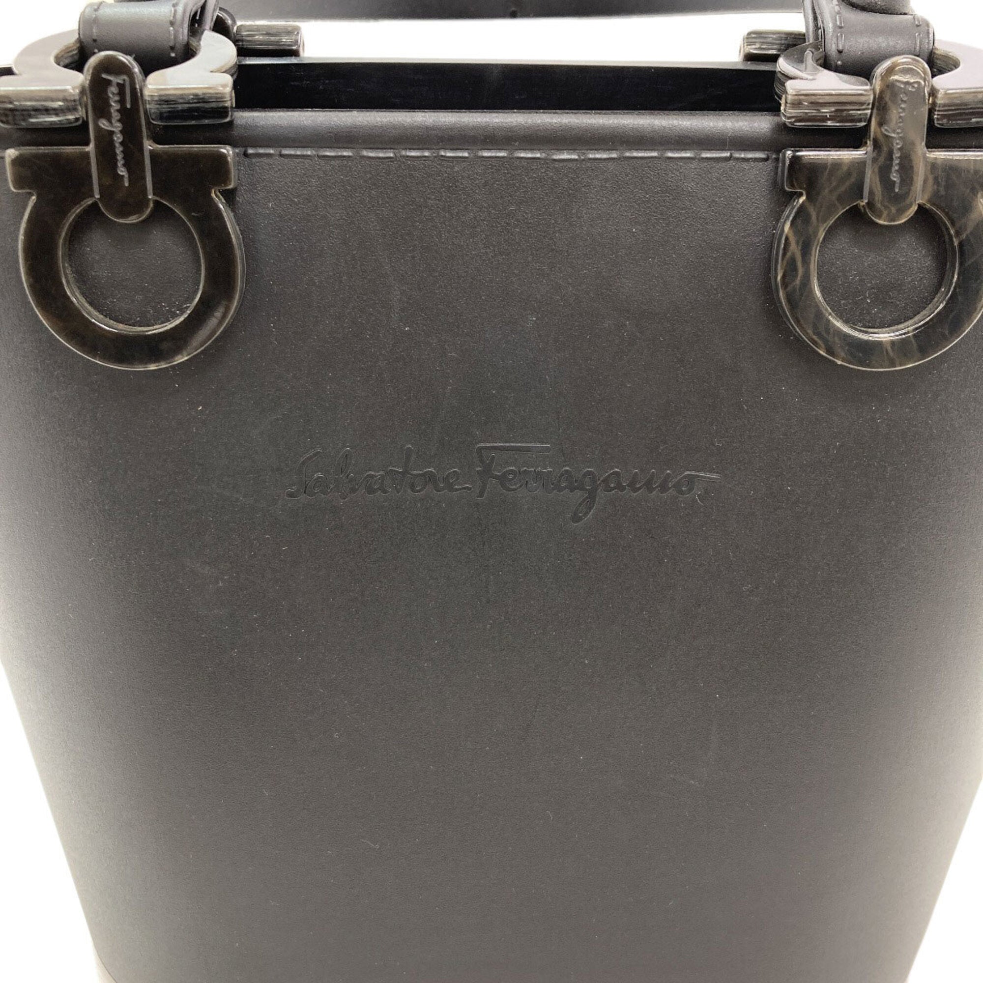 Salvatore Ferragamo Black Rubber Handbag (Pre-Owned)