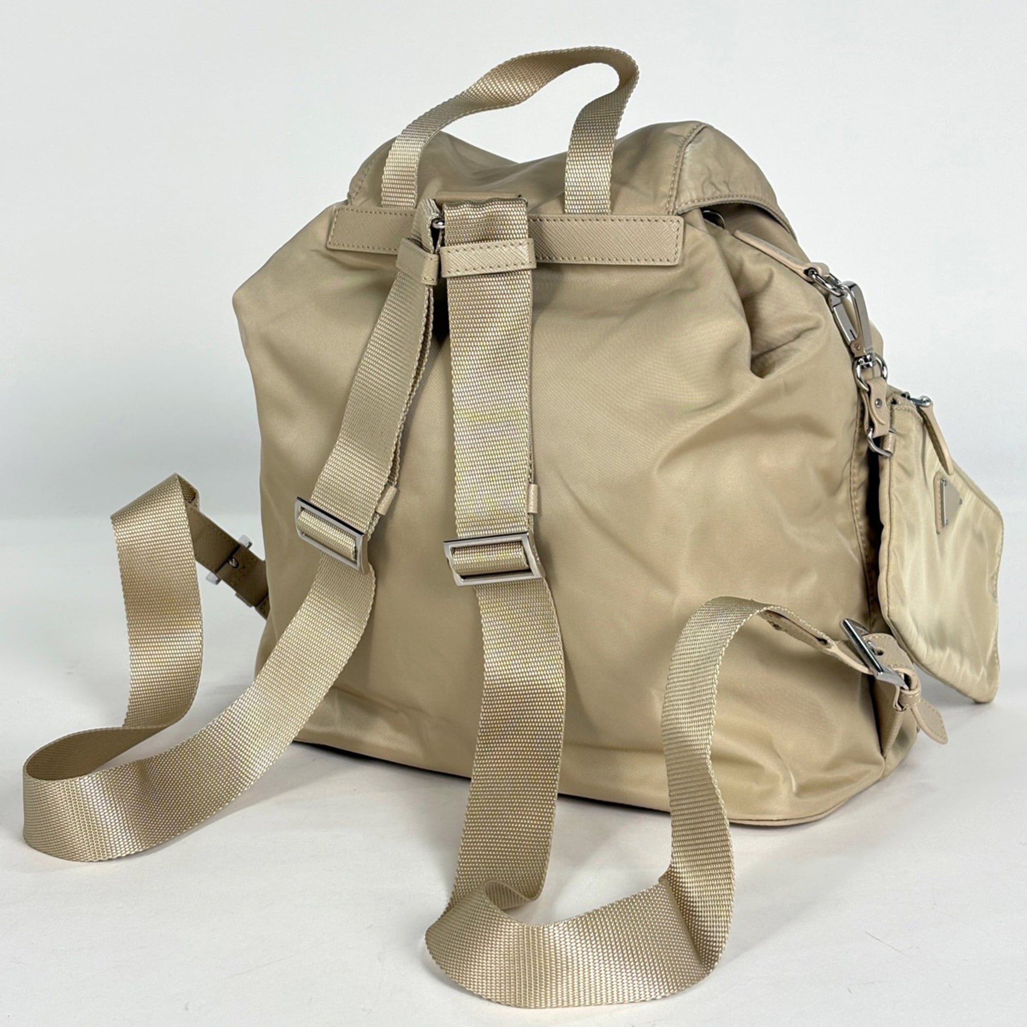 Prada Beige Nylon Backpack (Pre-Owned)
