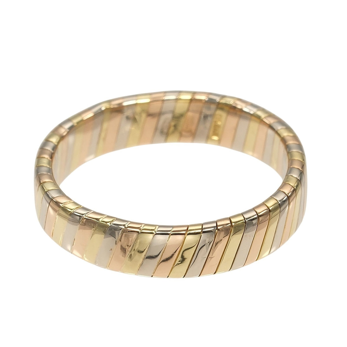 Bvlgari Tubogas Yellow Gold (18K) Pink Gold (18K) White Gold (18K) Band Ring (Pre-Owned)