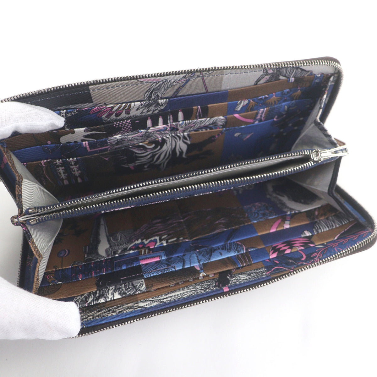 Hermes Ebene Epsom Leather Long Wallet (Bi-Fold) (Pre-Owned)