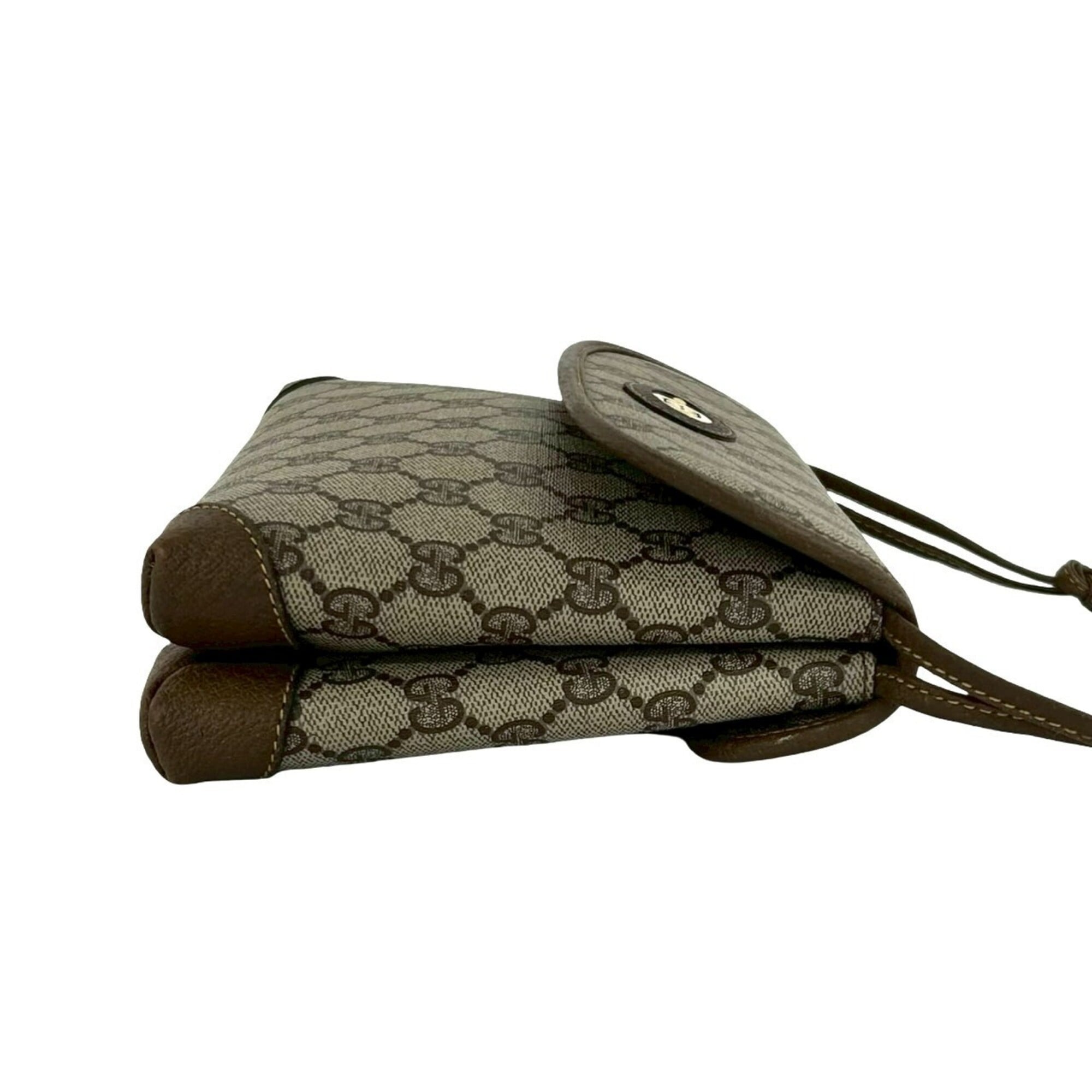 Gucci Brown Pvc Leather Shoulder Bag (Pre-Owned)