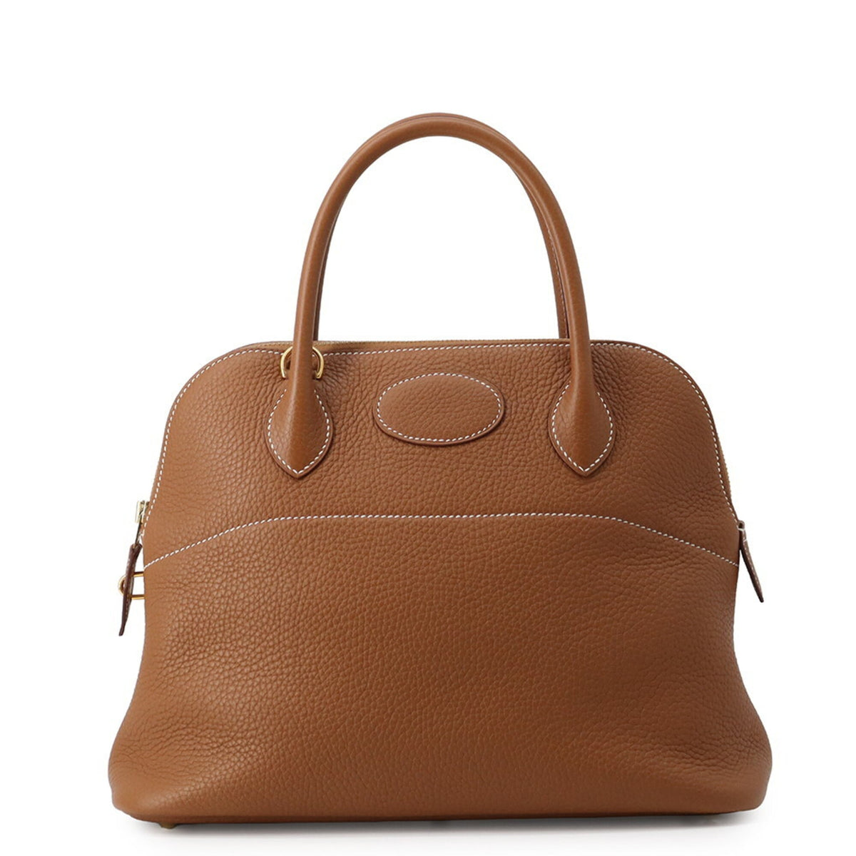 Hermes Gold Taurillon Clemence Leather Handbag Shoulder Bag (Pre-Owned)