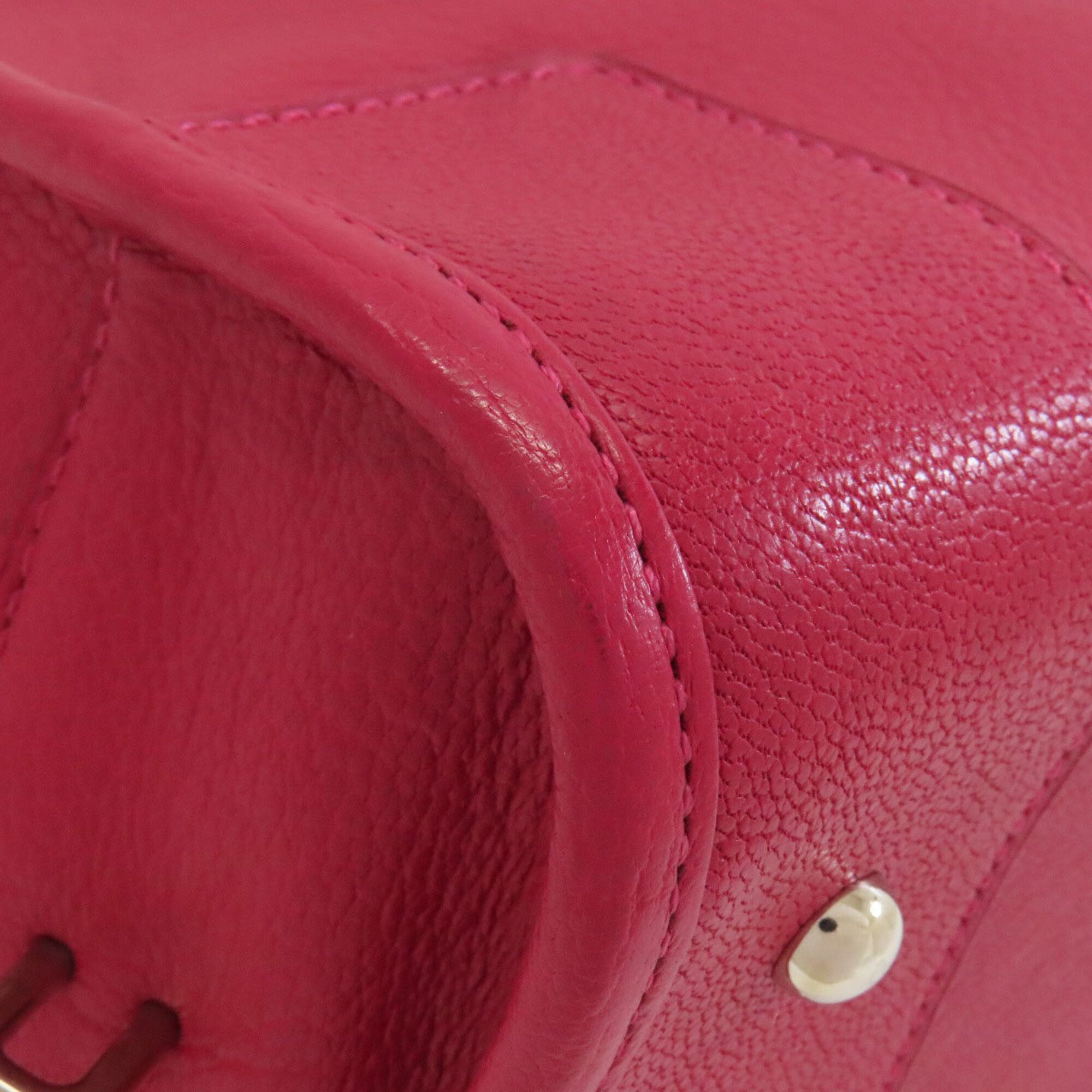 Loewe Red Color Leather Tote Bag (Pre-Owned)