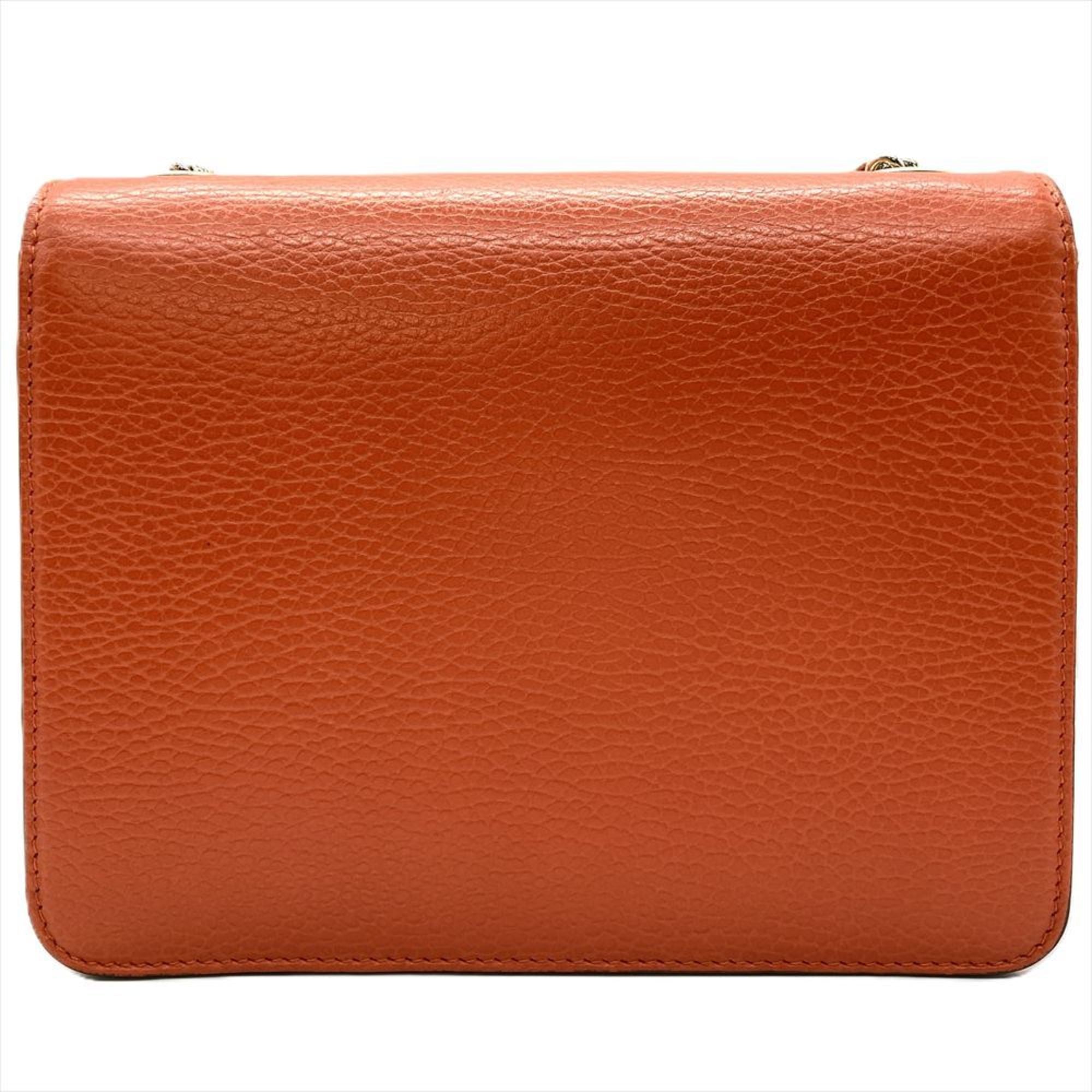 Gucci Orange Leather Shoulder Bag (Pre-Owned)