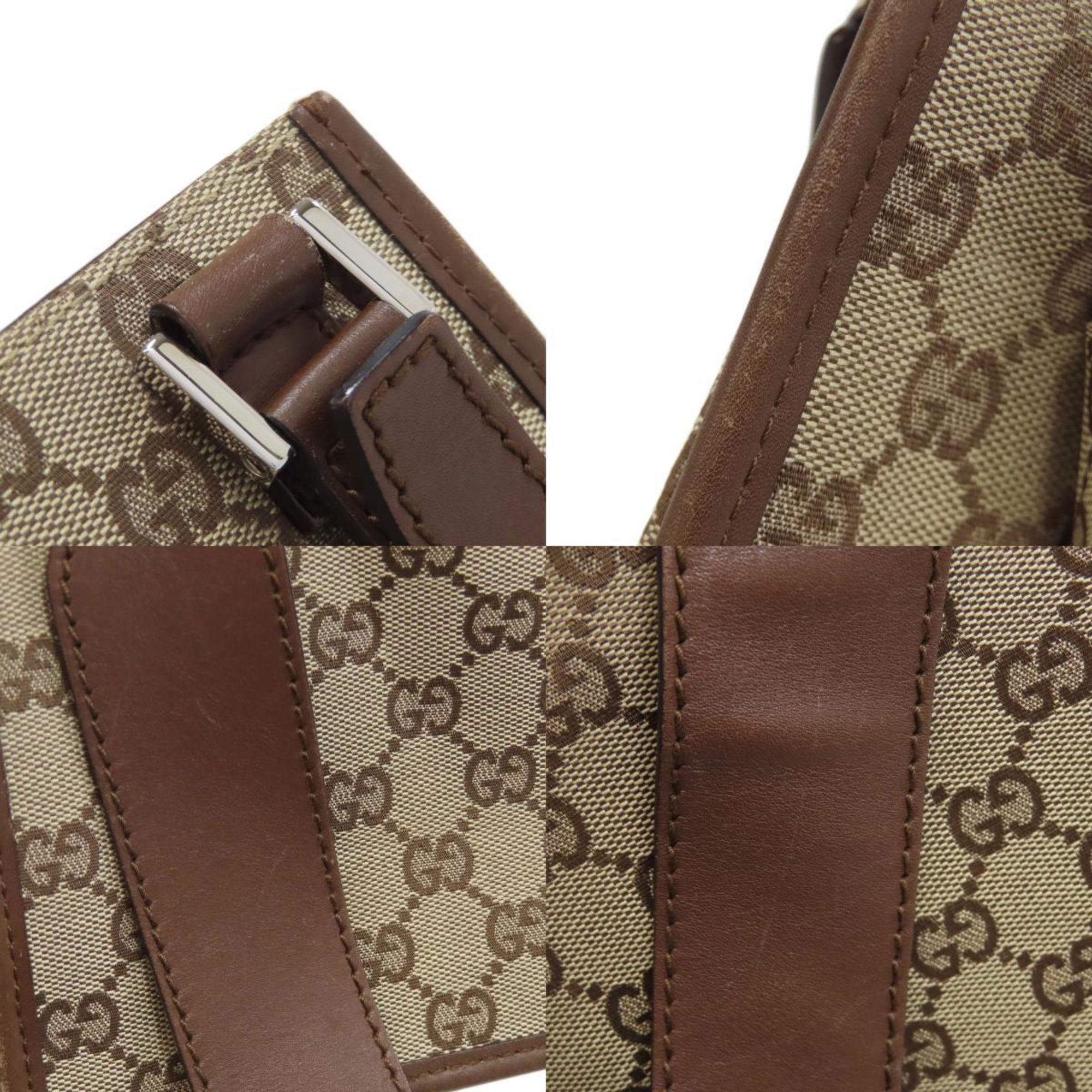 Gucci Brown Canvas Shoulder Bag (Pre-Owned)