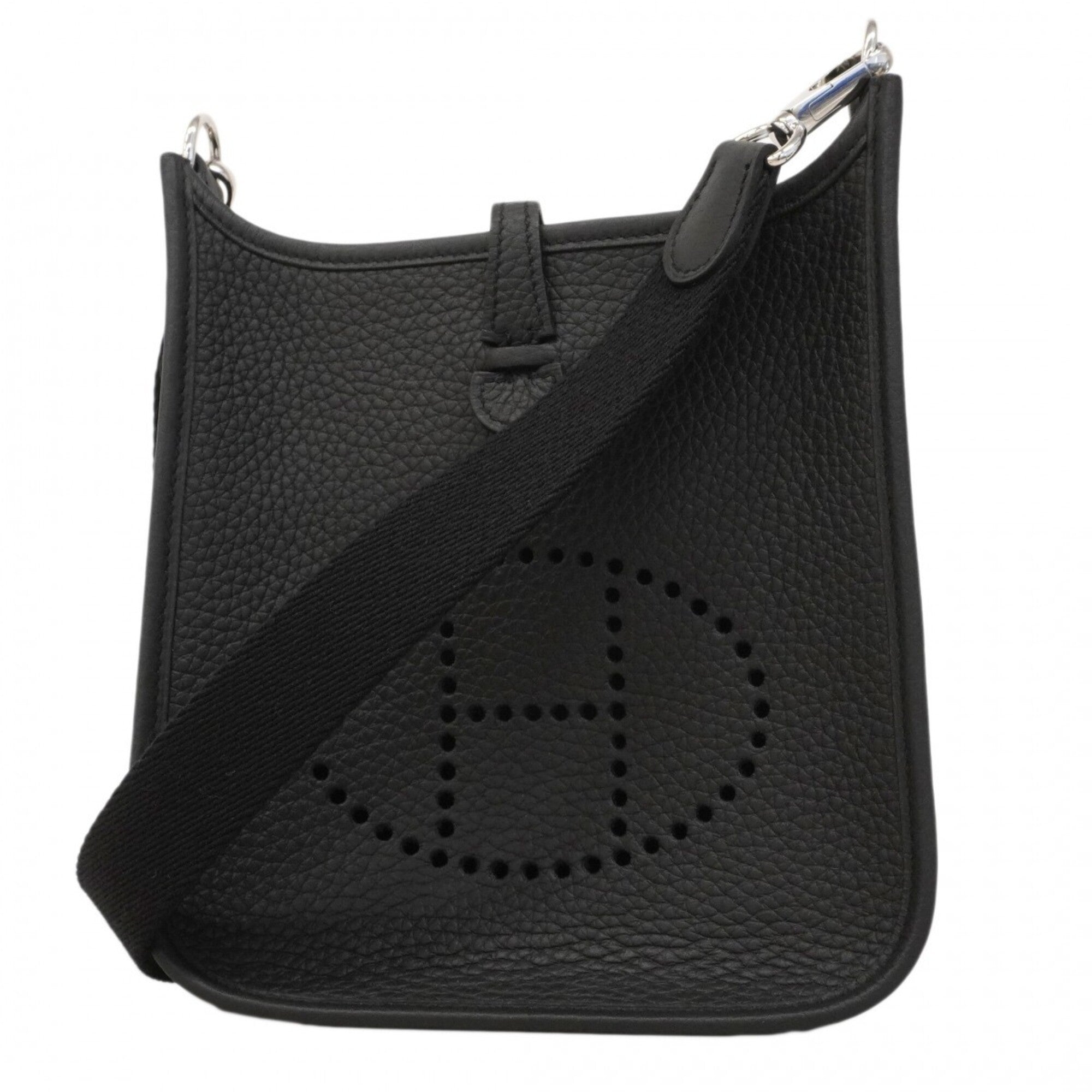 Hermes Black Taurillon Clemence Leather Shoulder Bag (Pre-Owned)