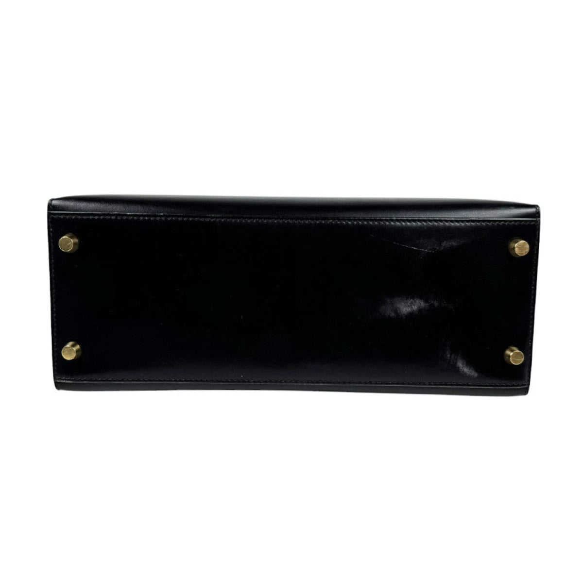 Hermes Black Box Calf Leather Handbag Shoulder Bag (Pre-Owned)