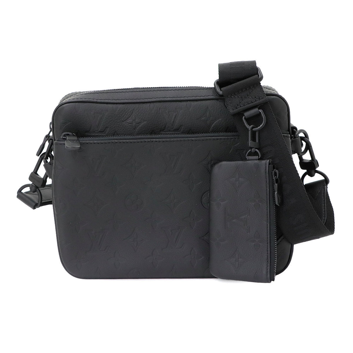 Louis Vuitton Noir Monogram Shadow Handbag Messenger Bag Pouch Shoulder Bag (Pre-Owned)