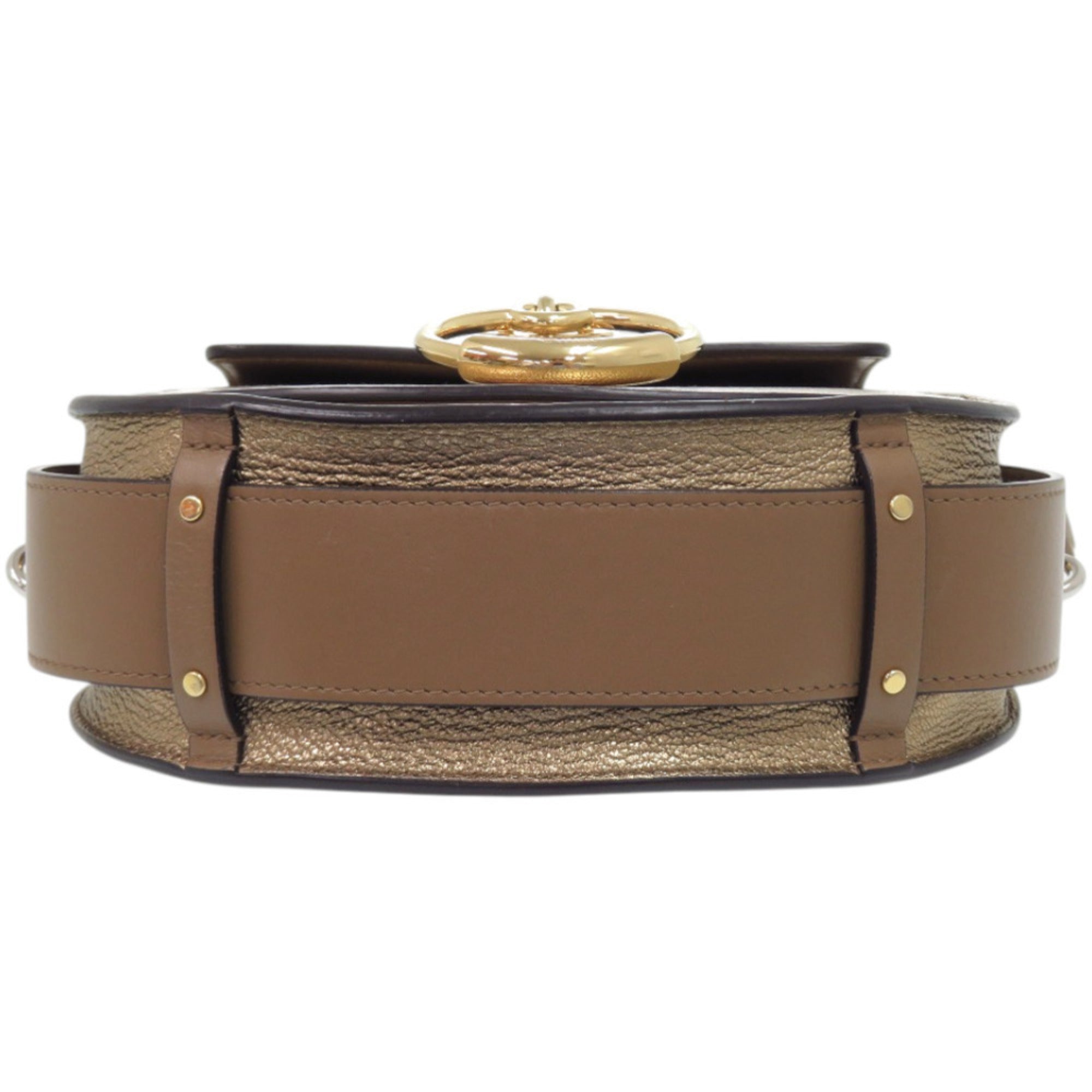 Chloé Gold Leather Shoulder Bag (Pre-Owned)