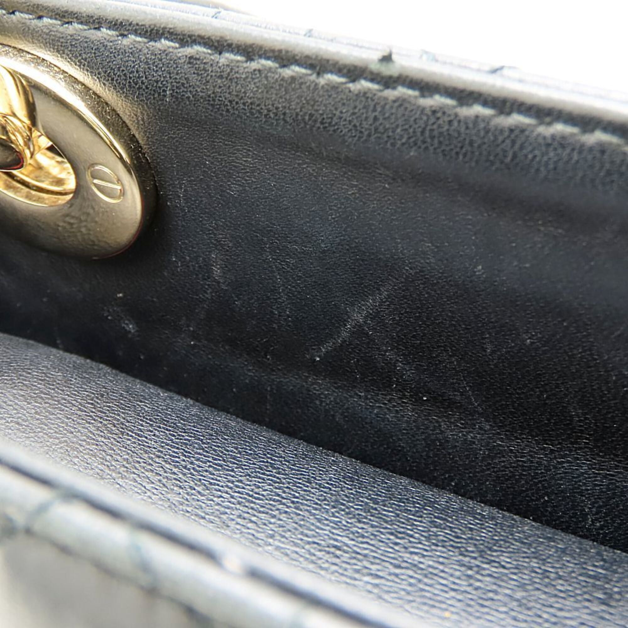 Christian Dior Black Leather Handbag (Pre-Owned)